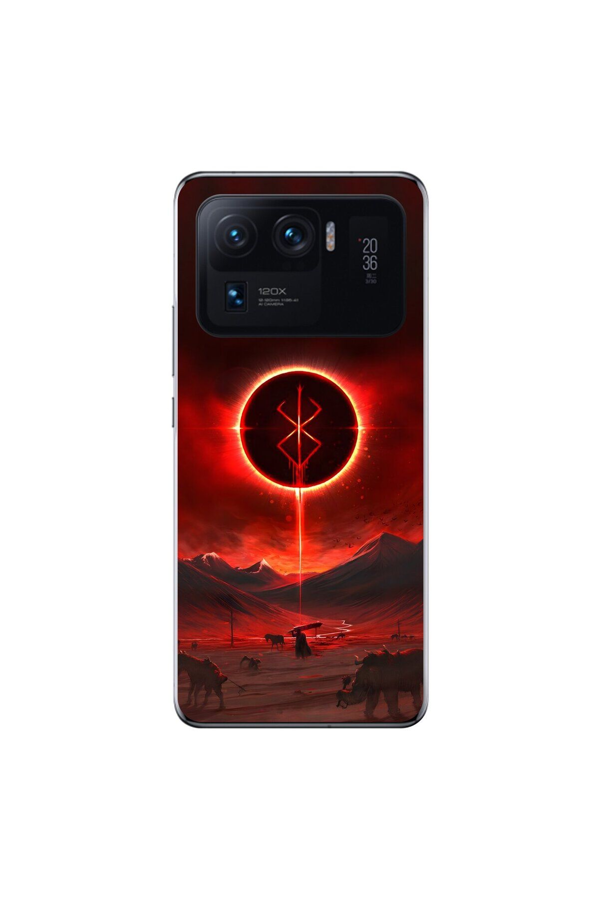 Dali Design Xiaomi Mi 11 Pro Uyumlu Şeffaf Kılıf Berserk 1 Tasarımlı