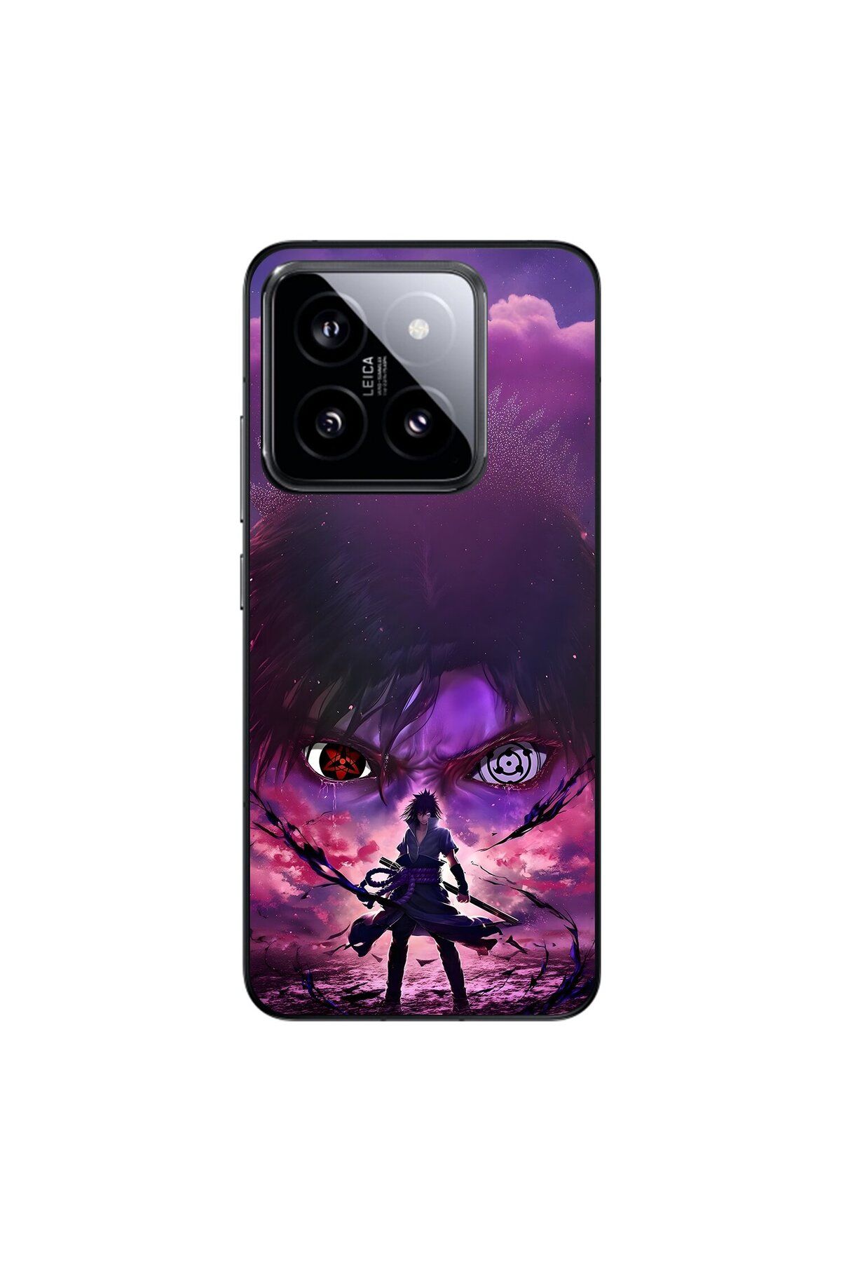 Dali Design Xiaomi Mi 14 Uyumlu Şeffaf Kılıf Naruto Sasuke Tasarımlı