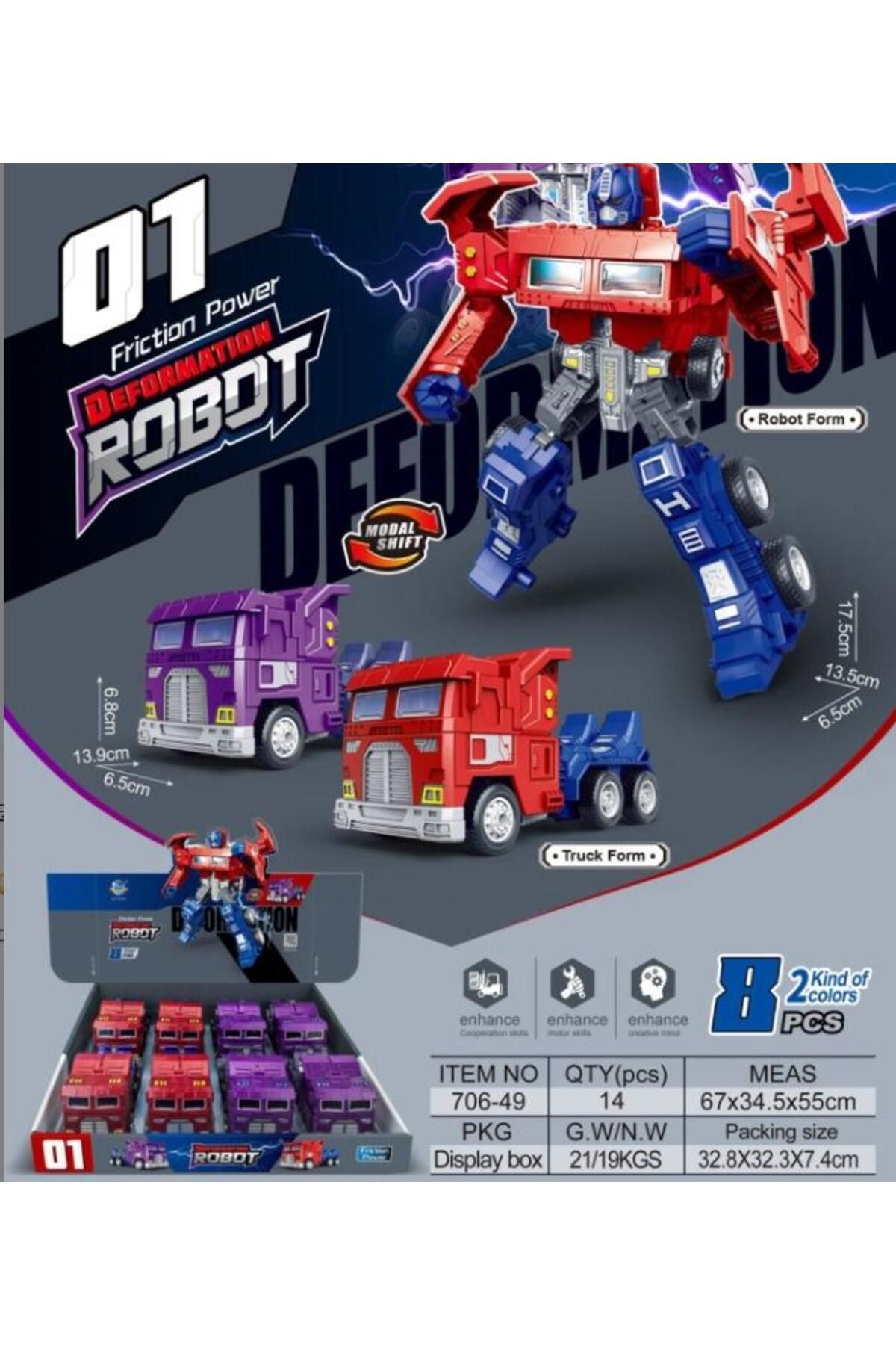 Online Optimus Prime Arabaya Dönüşebilen Robot Oyuncak Transformers Robot Kamyon