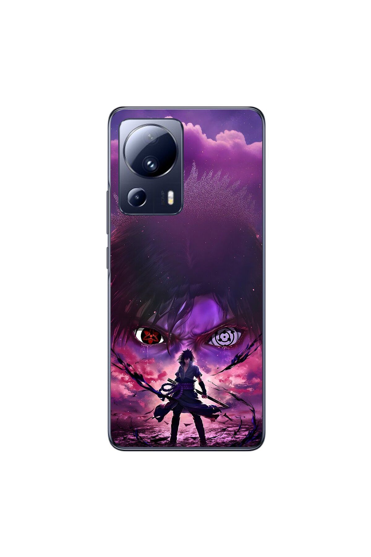 Dali Design Xiaomi Mi 13 Lite Uyumlu Şeffaf Kılıf Naruto Sasuke Tasarımlı