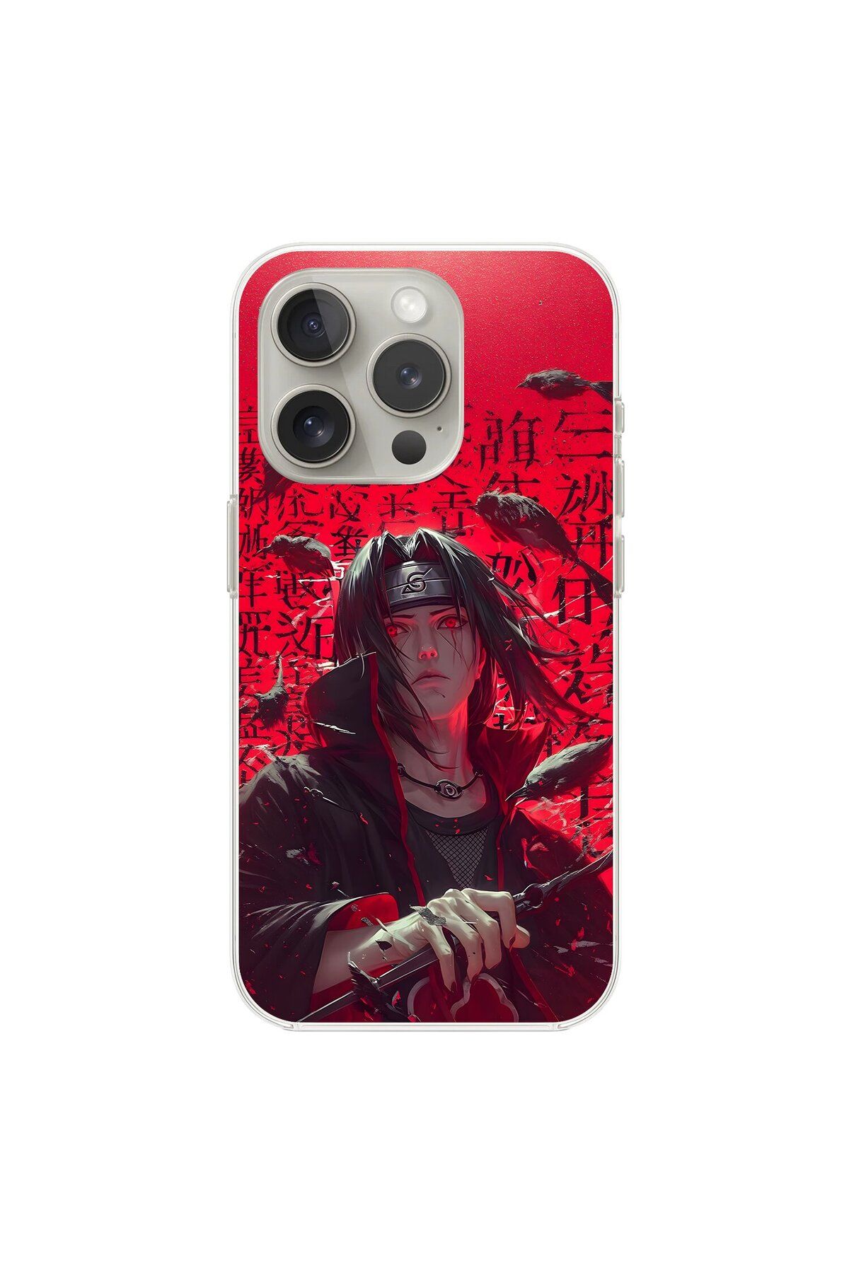 Dali Design iPhone 11 Pro Uyumlu Şeffaf Kılıf Naruto Itachi Tasarımlı