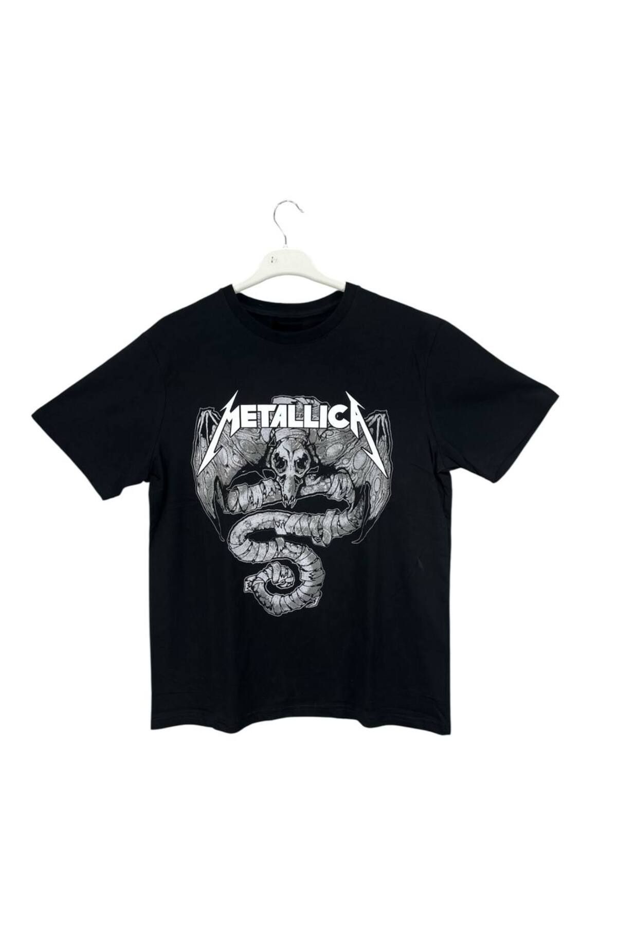 Lucky Boy Metallica Vintage Yıkamalı T-Shirt