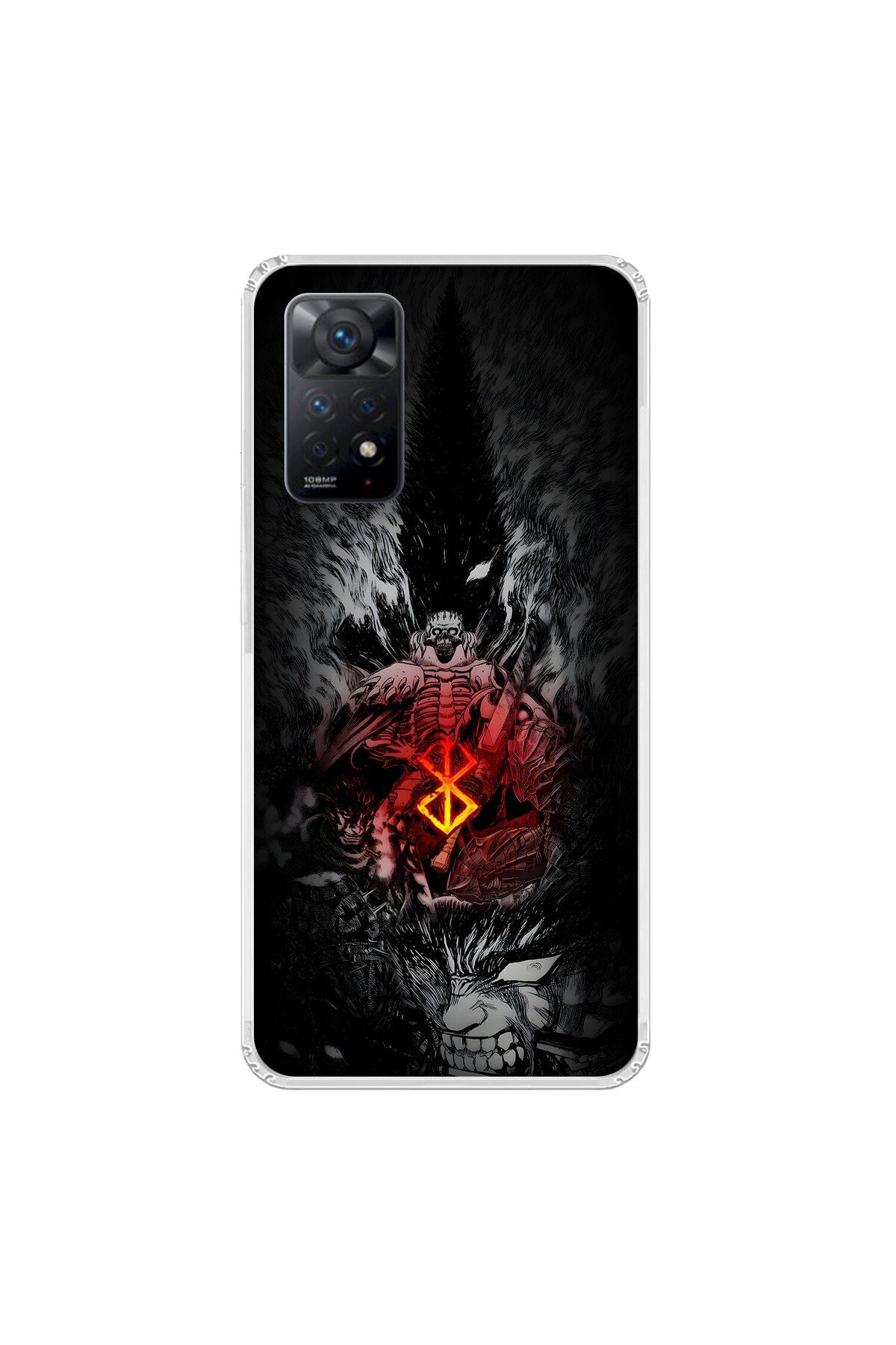 Dali Design Xiaomi Redmi Note 11 Pro Uyumlu Şeffaf Kılıf Berserk 2 Tasarımlı