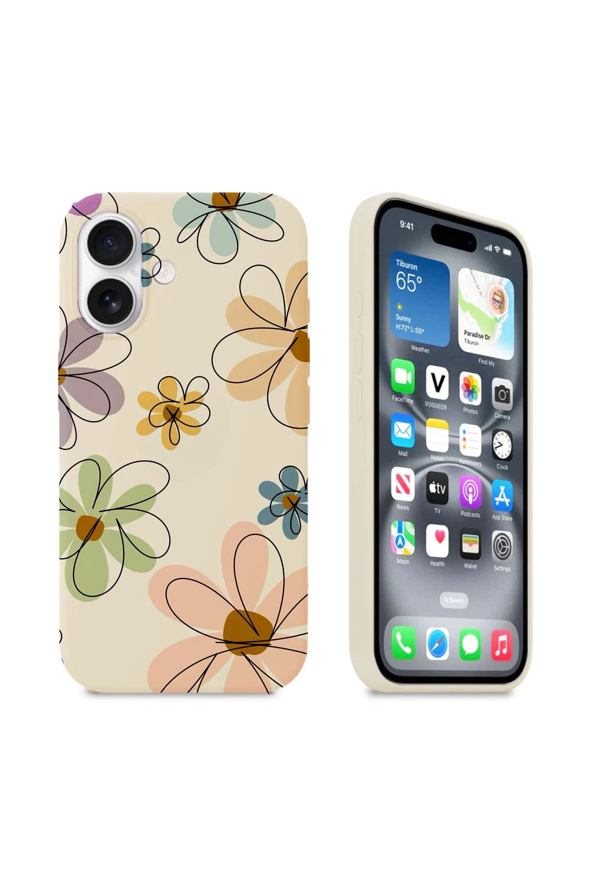 CatzeiN İphone 16 Plus İle Uyumlu Desen Baskılı Lansman Silikon Kılıf