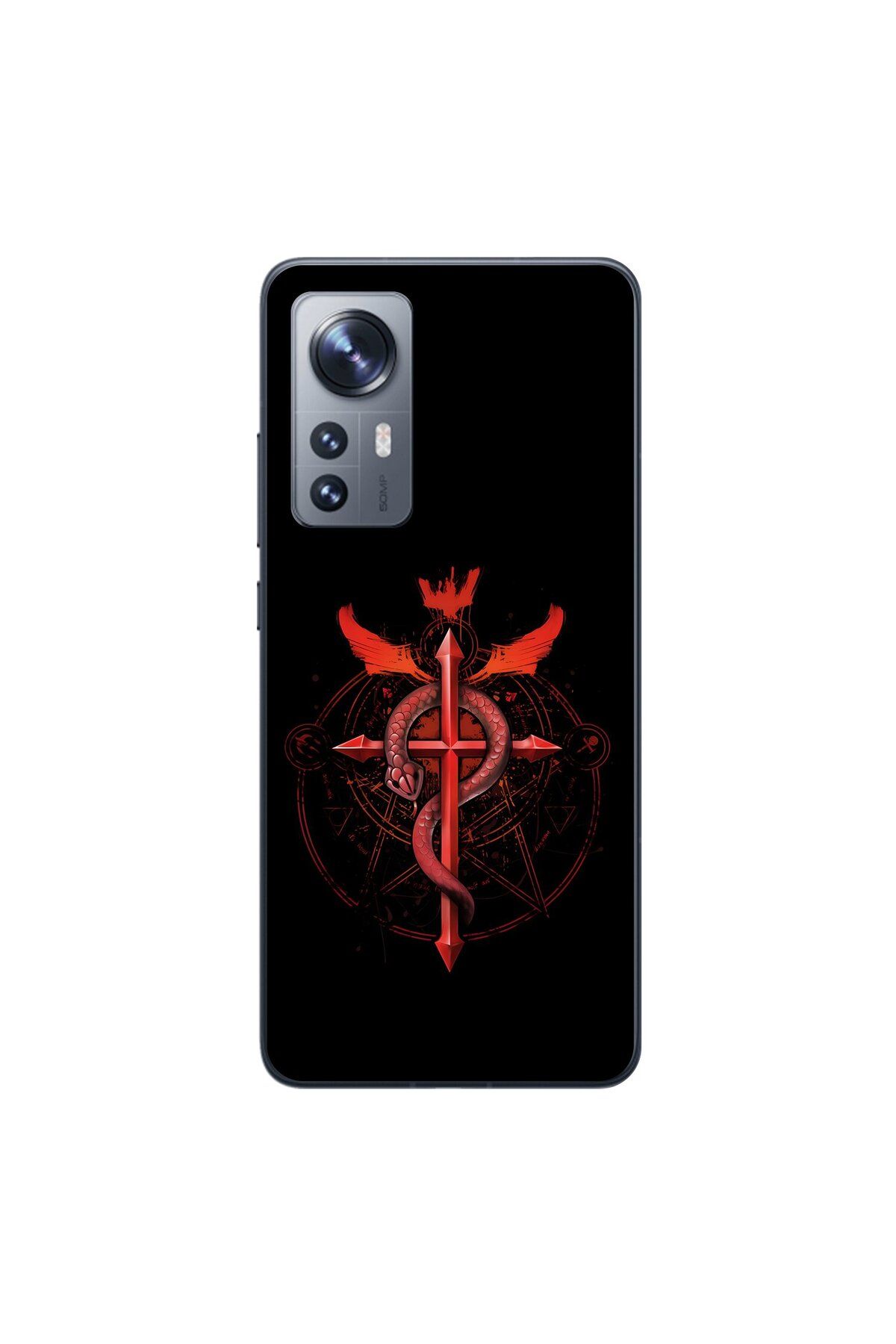 Dali Design Xiaomi Mi 12 Uyumlu Şeffaf Kılıf Fullmetal Alchemist 2 Tasarımlı