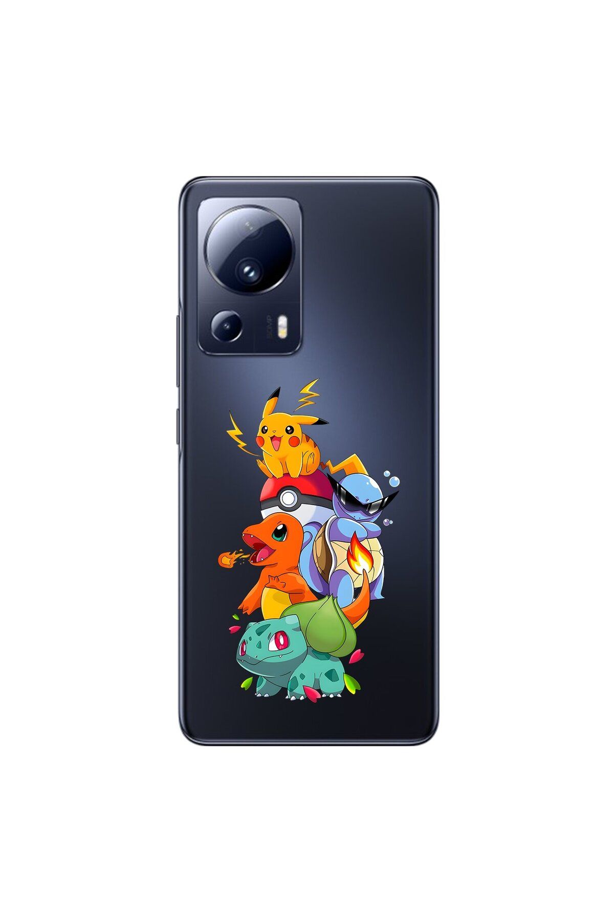 Dali Design Xiaomi Mi 13 Lite Uyumlu Şeffaf Kılıf Pokemon 1 Tasarımlı