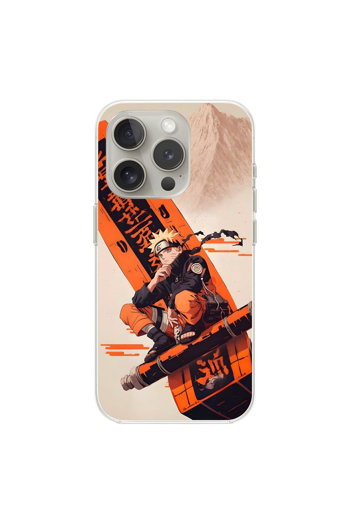 Dali Design iPhone 16 Pro Uyumlu Şeffaf Kılıf Naruto Tasarımlı