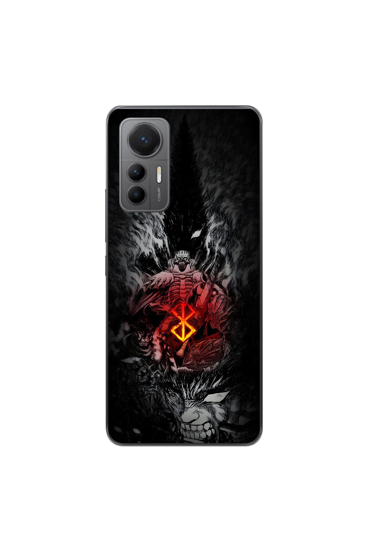 Dali Design Xiaomi Mi 12 Lite Uyumlu Şeffaf Kılıf Berserk 2 Tasarımlı