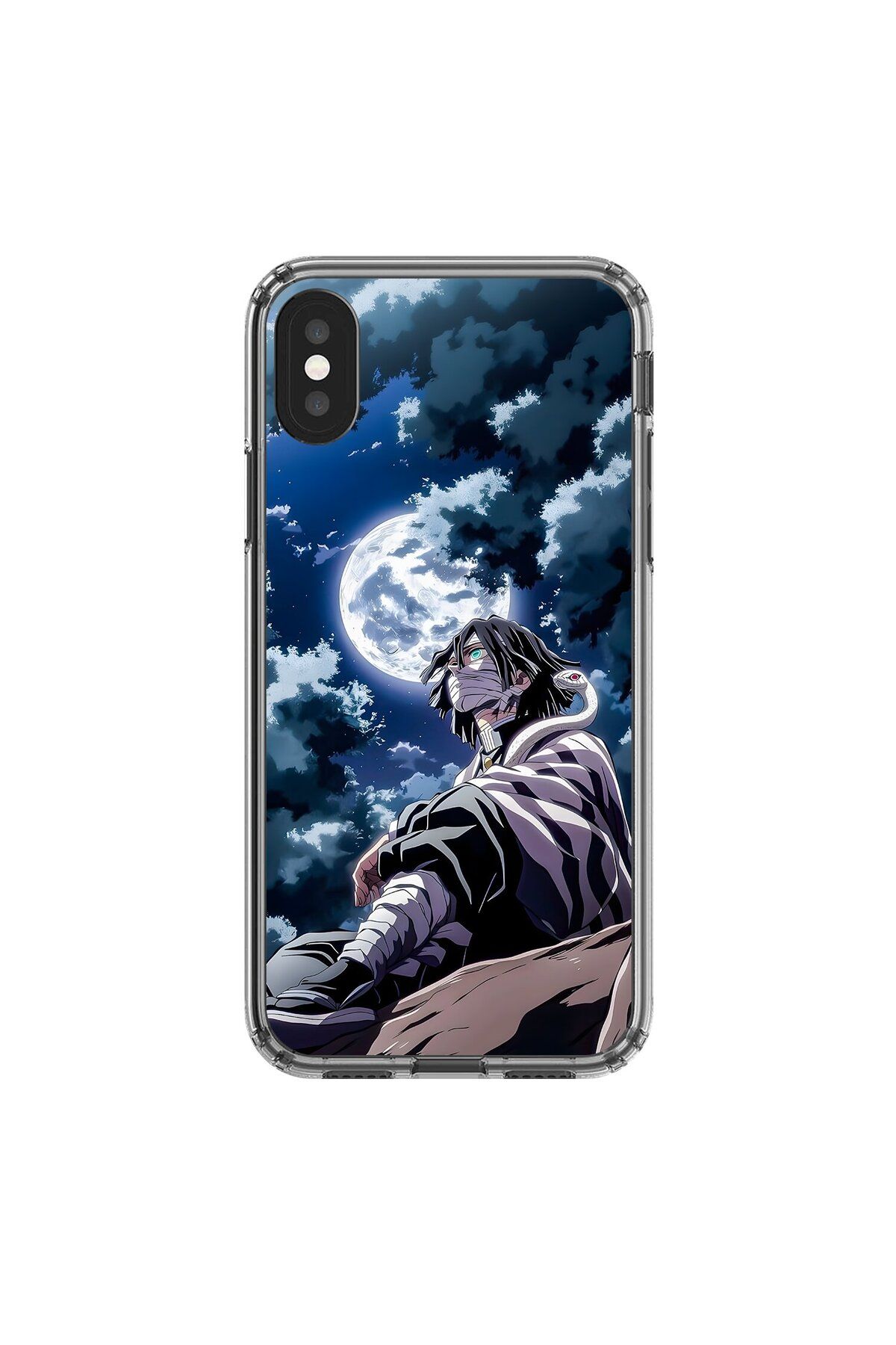 Dali Design iPhone X Uyumlu Şeffaf Kılıf Demon Slayer 4 Tasarımlı