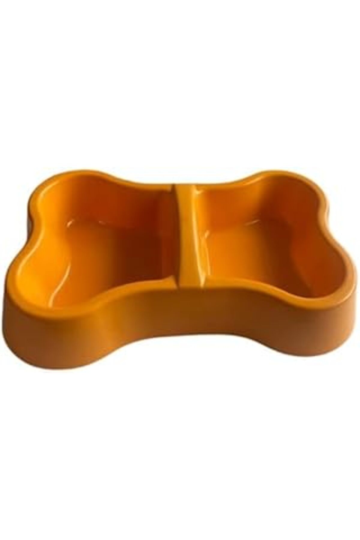 Qedii Glipet Miapet Plastik Kemik Kedi-Köpek Mama Ve Su Kabı 400/400 Ml Turuncu