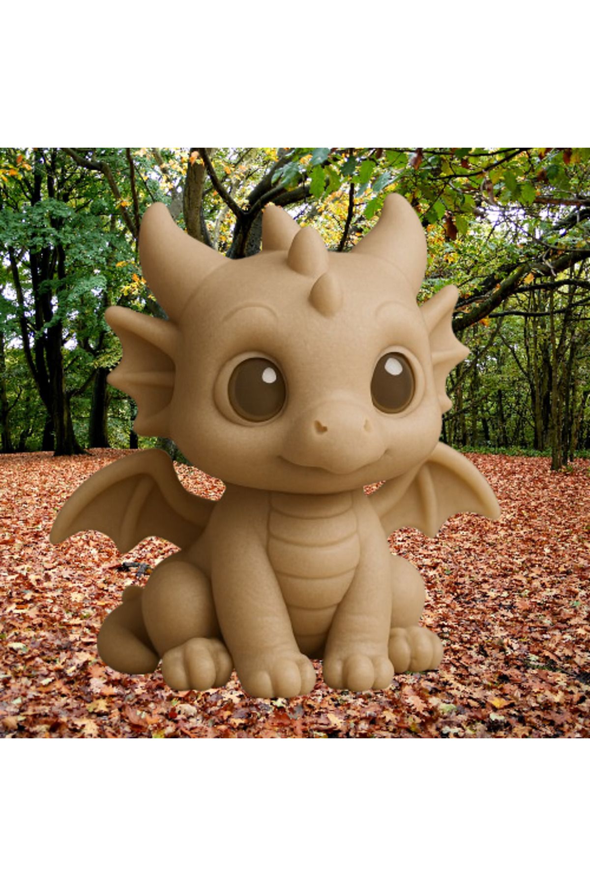 Vision Craft Sevimli Küçük Dragon 3D figürü (baskı için mükemmel)