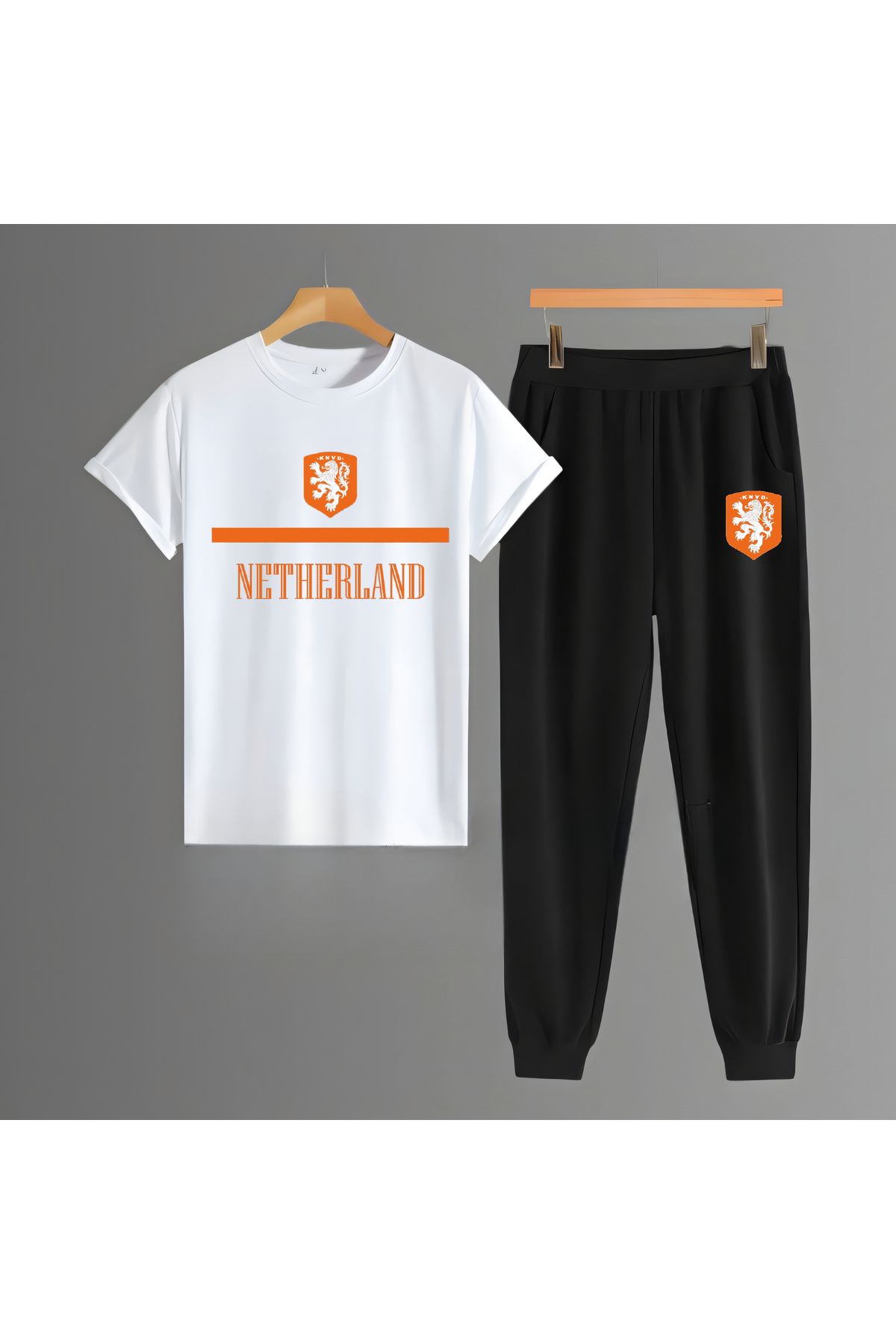Biy Store Hollanda milli takım forma futbol baskılı unisex kısa kollu erkek tişört kadın t-shirt eşofman takım