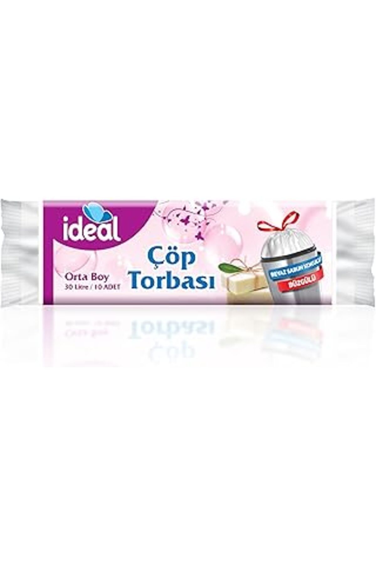 Qedii Koroplast Ideal Büzgülü Beyaz Sabun Kokulu Orta Boy Çöp Torbası - 50x60