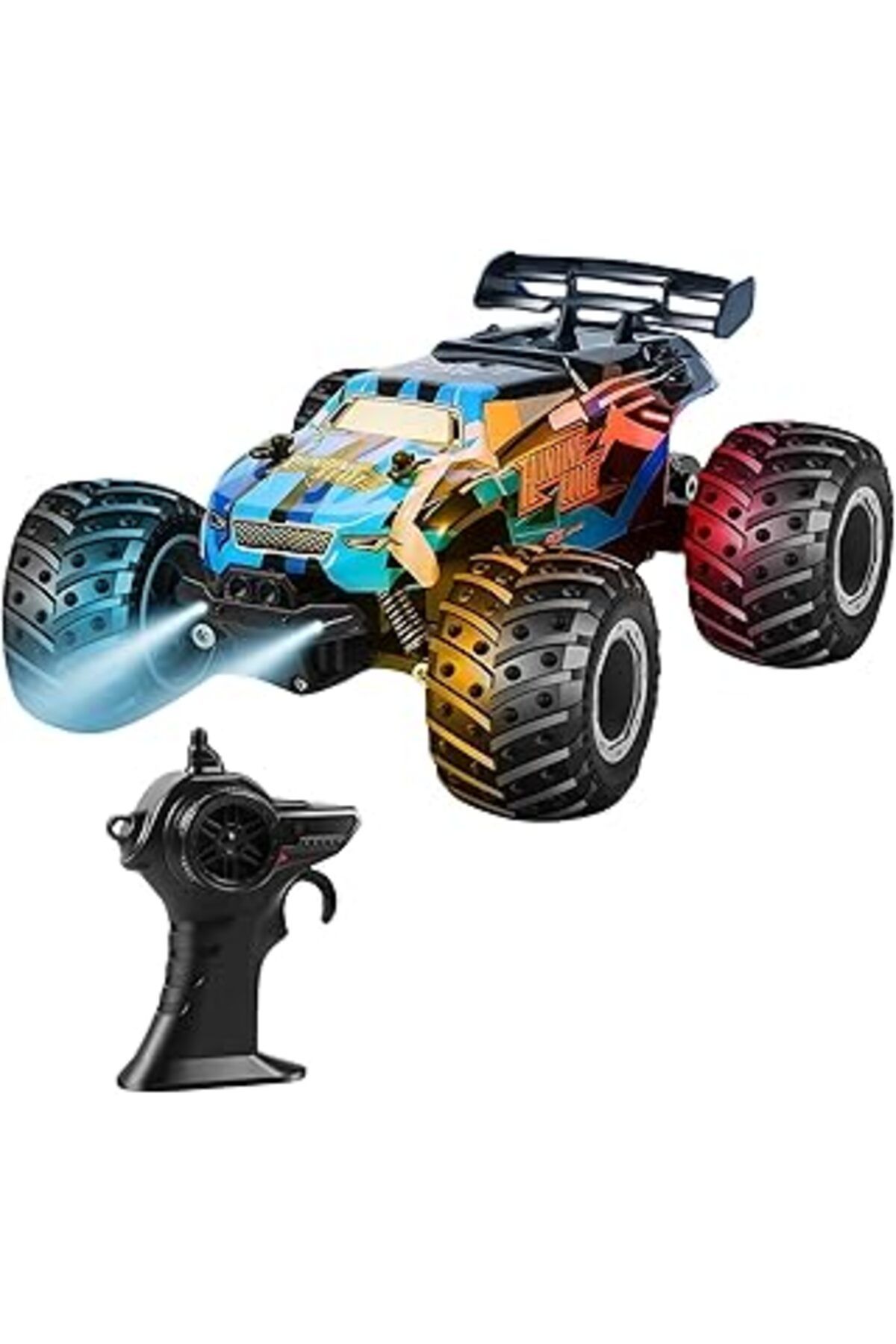 Pazarcan 2.4 Ghz Uzaktan Kumandalı Şarjlı Led Işıklı Drift Atan 20 Km Hız Yapan Off Road Araba (Mavi)