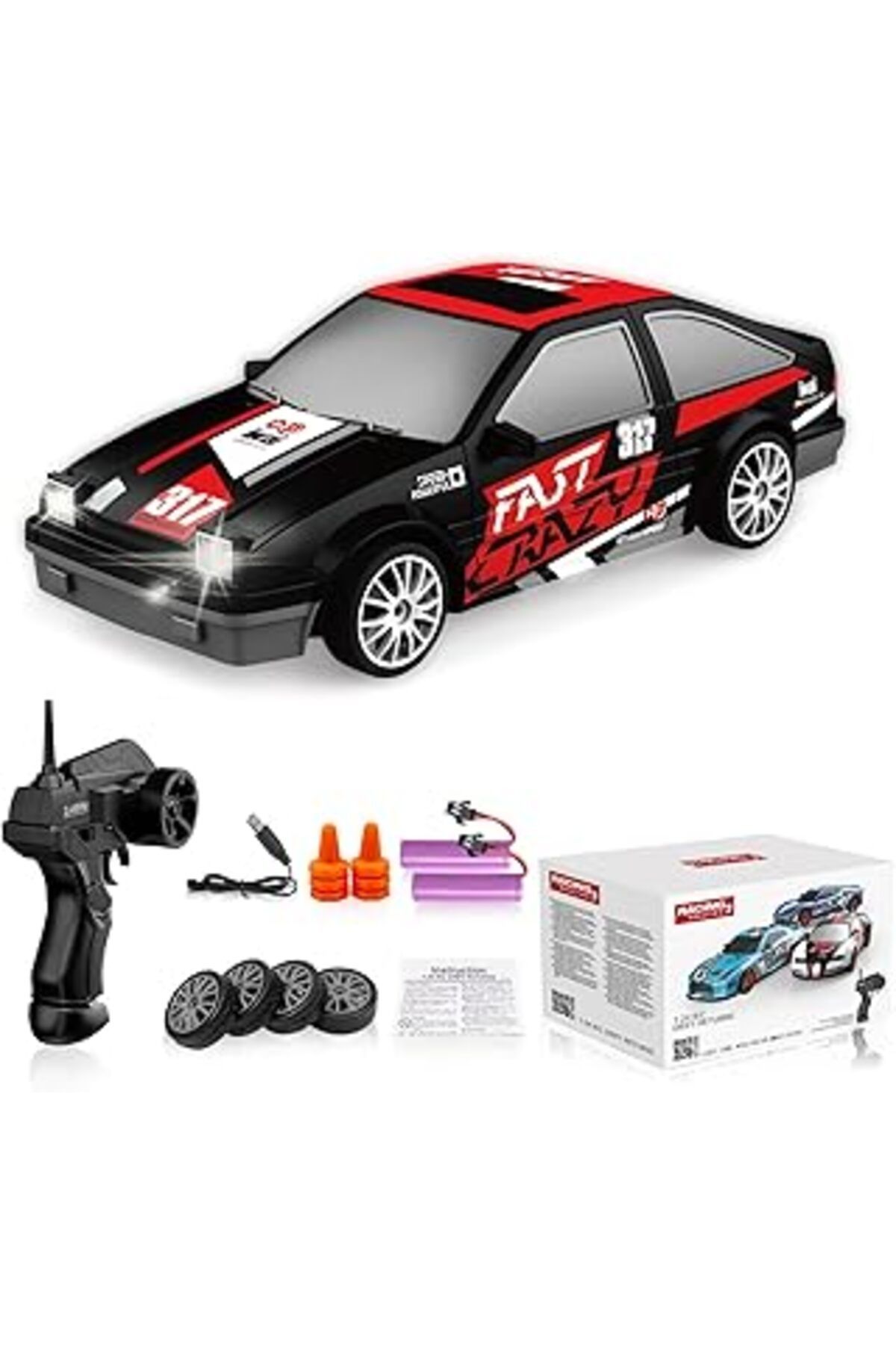 Pazarcan Desdoni Rc Drift Araba Uzaktan Kumanda Araba 2.4Ghz 1:24 Ölçekli 4Wd 15Km/H Yüksek Hızlı Model Araç