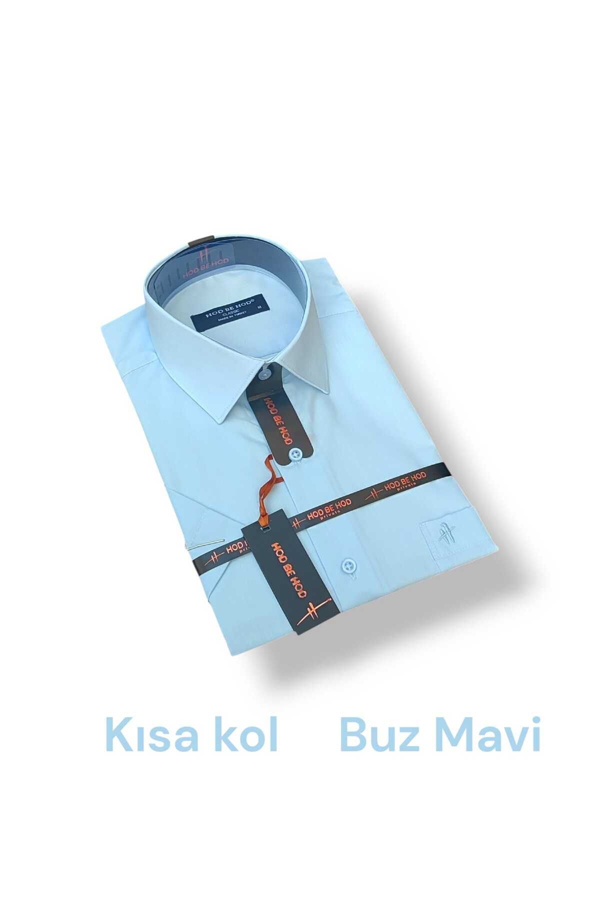 hodbehod KLASİK KESİM CEPLİ KISA KOL ORİJİNAL DAGRON ERKEK GÖMLEK