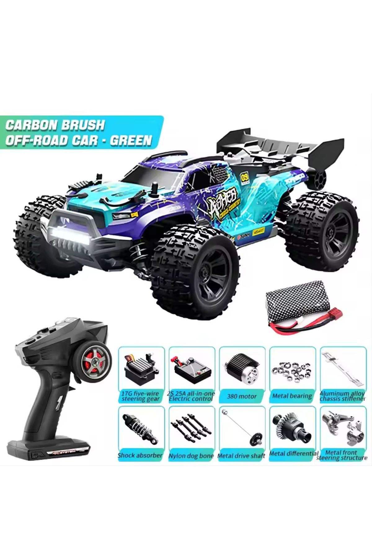 EverBox RC Canavar Kamyonet SCY-18101 1:18 Ölçek 2.4G 4WD Uzaktan Kumandalı Arazi Aracı 35km/s Hızlı Araba