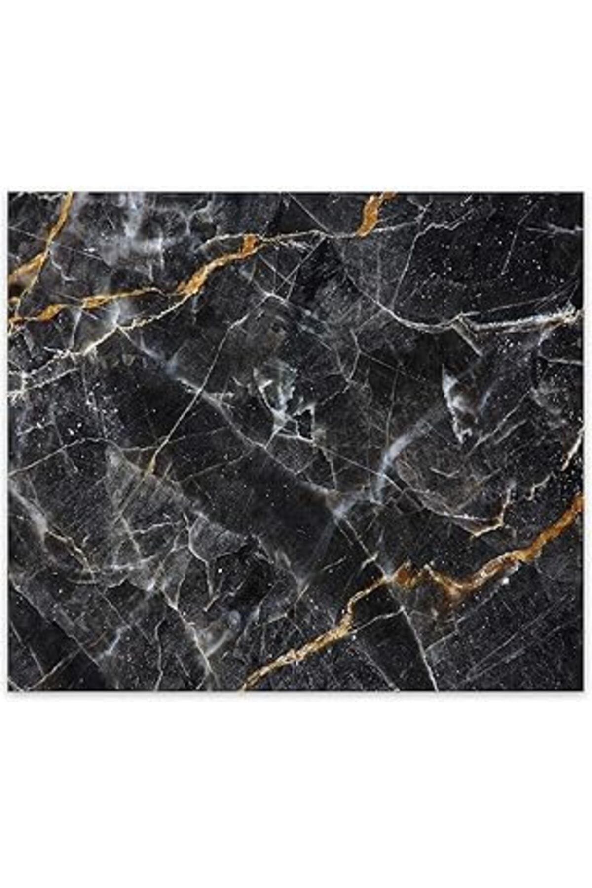 TBSProjects Decorita 10011506202 Kahverengi Detaylı Siyah Görünümlü Cam Ocak Arkası Koruyucusu, 52Cm X 60Cm