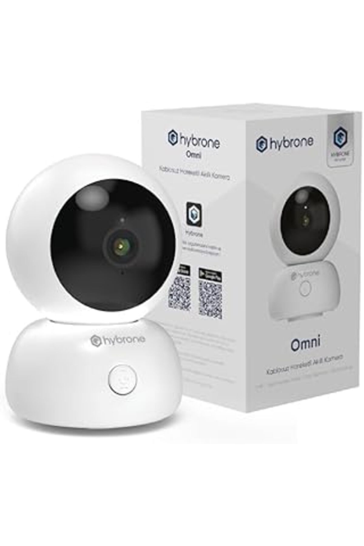 TBSProjects Hybrone Omni Wi-Fi Akıllı Kamera, 360 Derece Görüntüleme, Akıllı Hareket Takibi, Ses Algılama, Çift