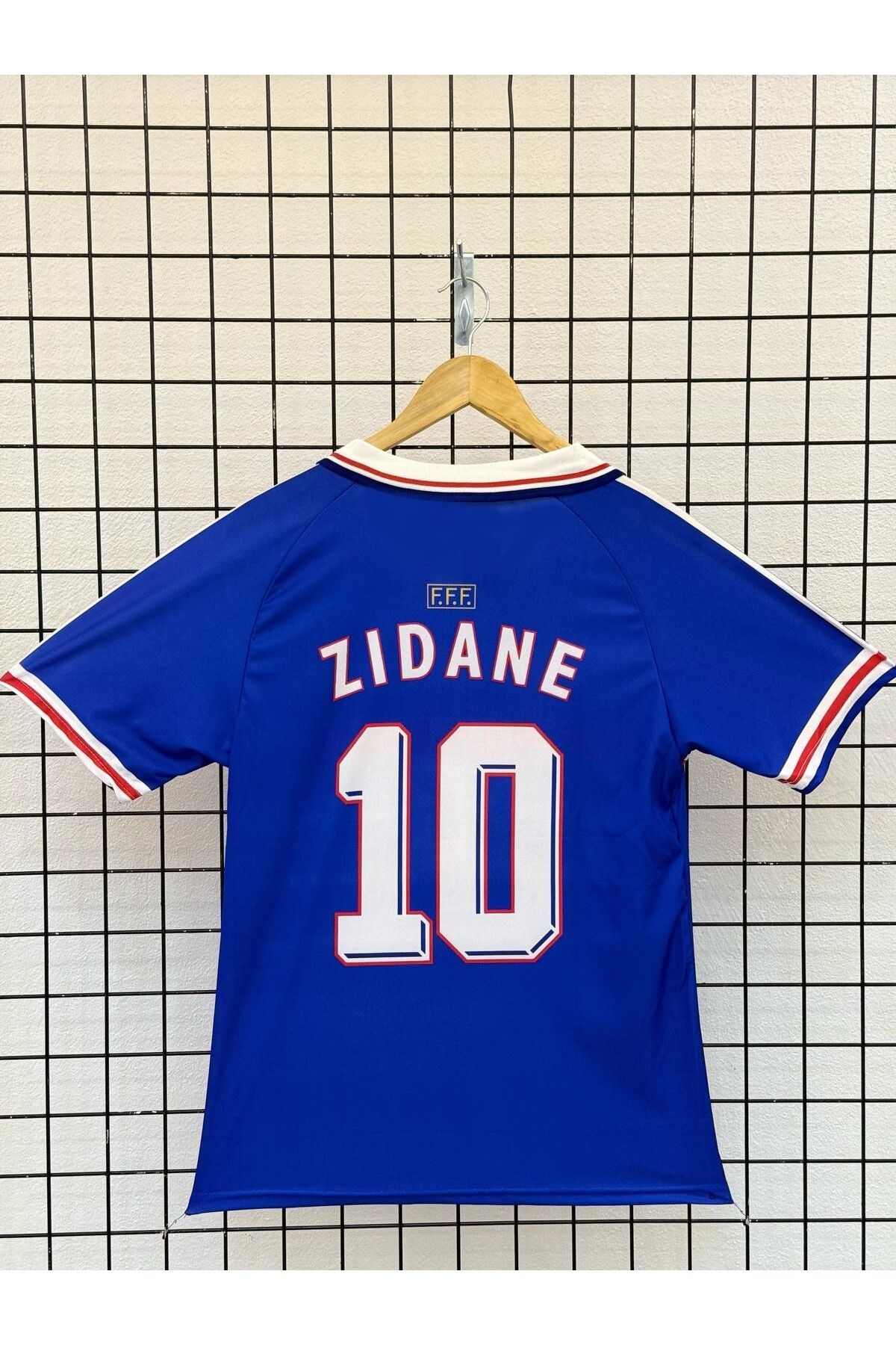Candy Star Fransa Yakalı Zidane Zidan Efsane Nostalji Milli Takım Yetiskin Forması ASF11