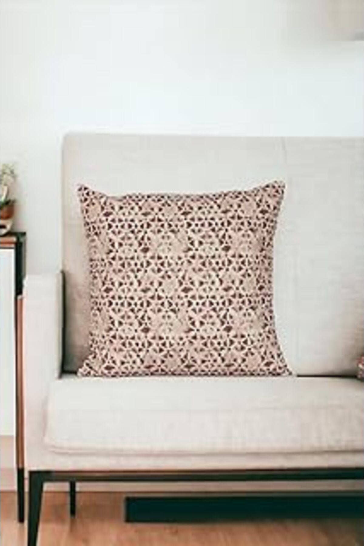 TBSProjects Asdiva 43X43 Cm Desenli Kırlent Kılıfı Dekoratif Etnik Ikat Damask Inta-491