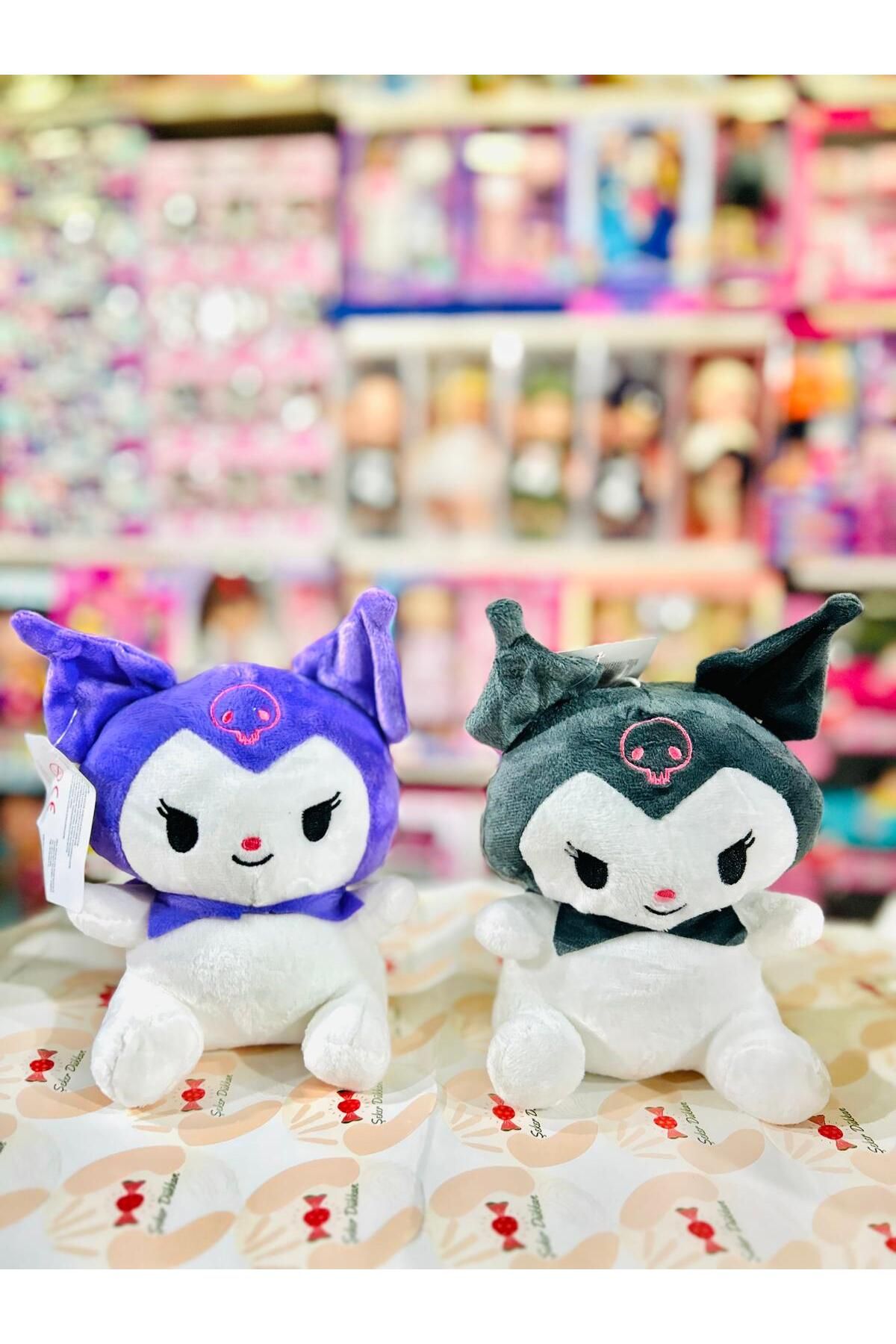 ÖZ KIRTASİYE Kuromi İthal Kumaş Peluş Oyuncak Uyku & Oyun Arkadaşı (15cm) 1 adet