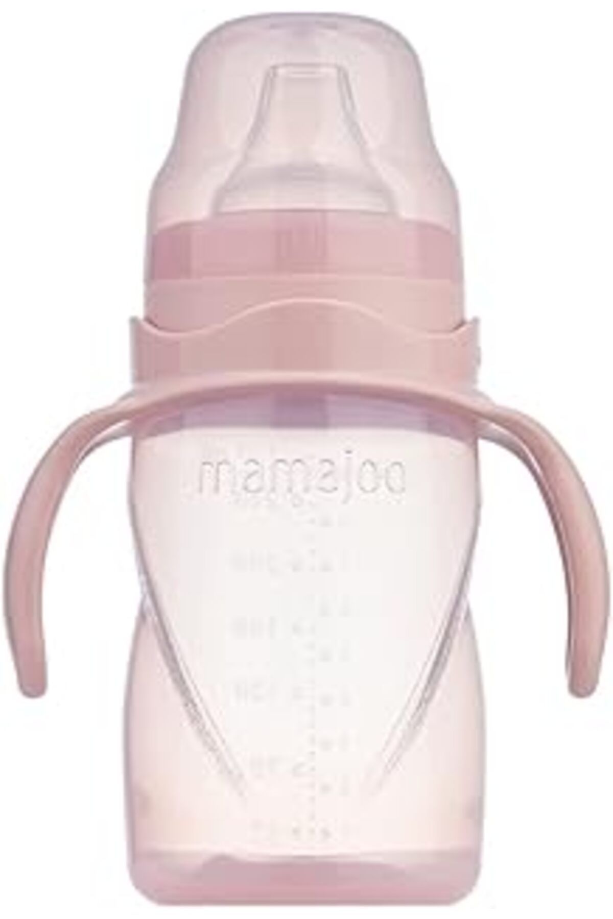 Qedii Mamajoo Kulplu Akıtmaz Eğitici Bardak Powder Pink 270 Ml & Anti-Kolik Bardak Ucu