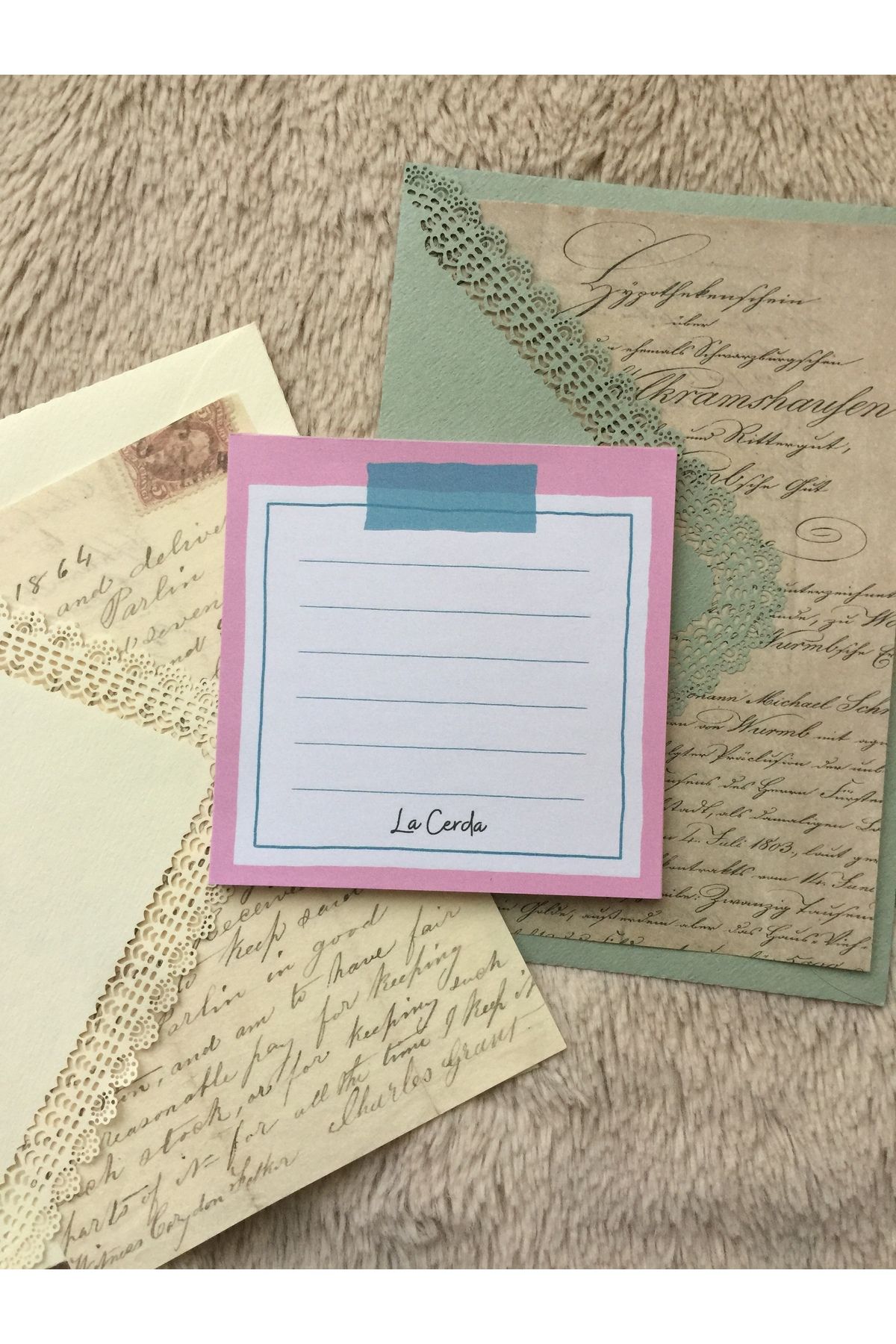 LaCerdaDesign 9x9 Mini Notluk Notepad, Memopad, Not Defteri
