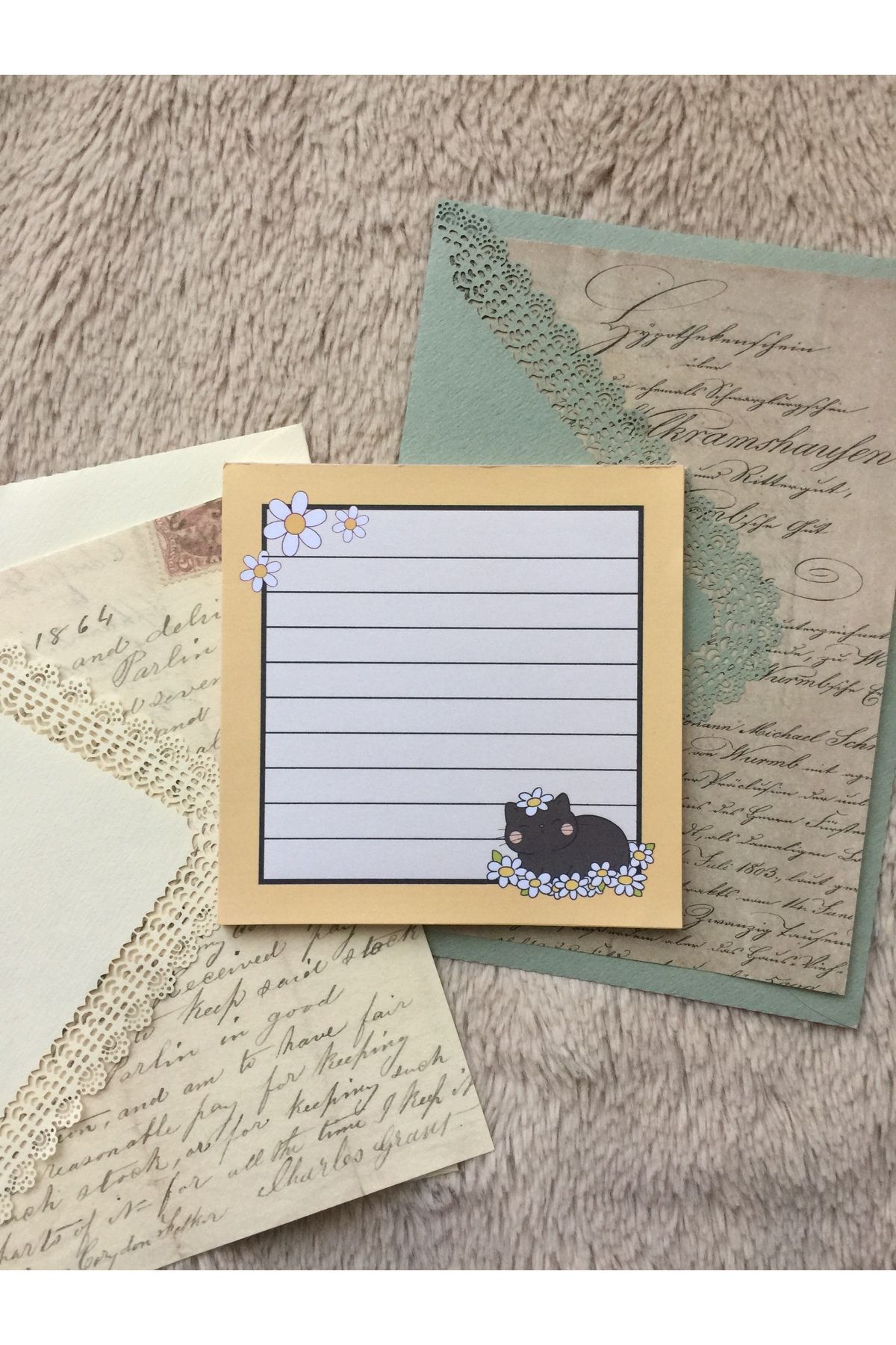 LaCerdaDesign 9x9 Mini Notluk Notepad, Memopad, Not Defteri