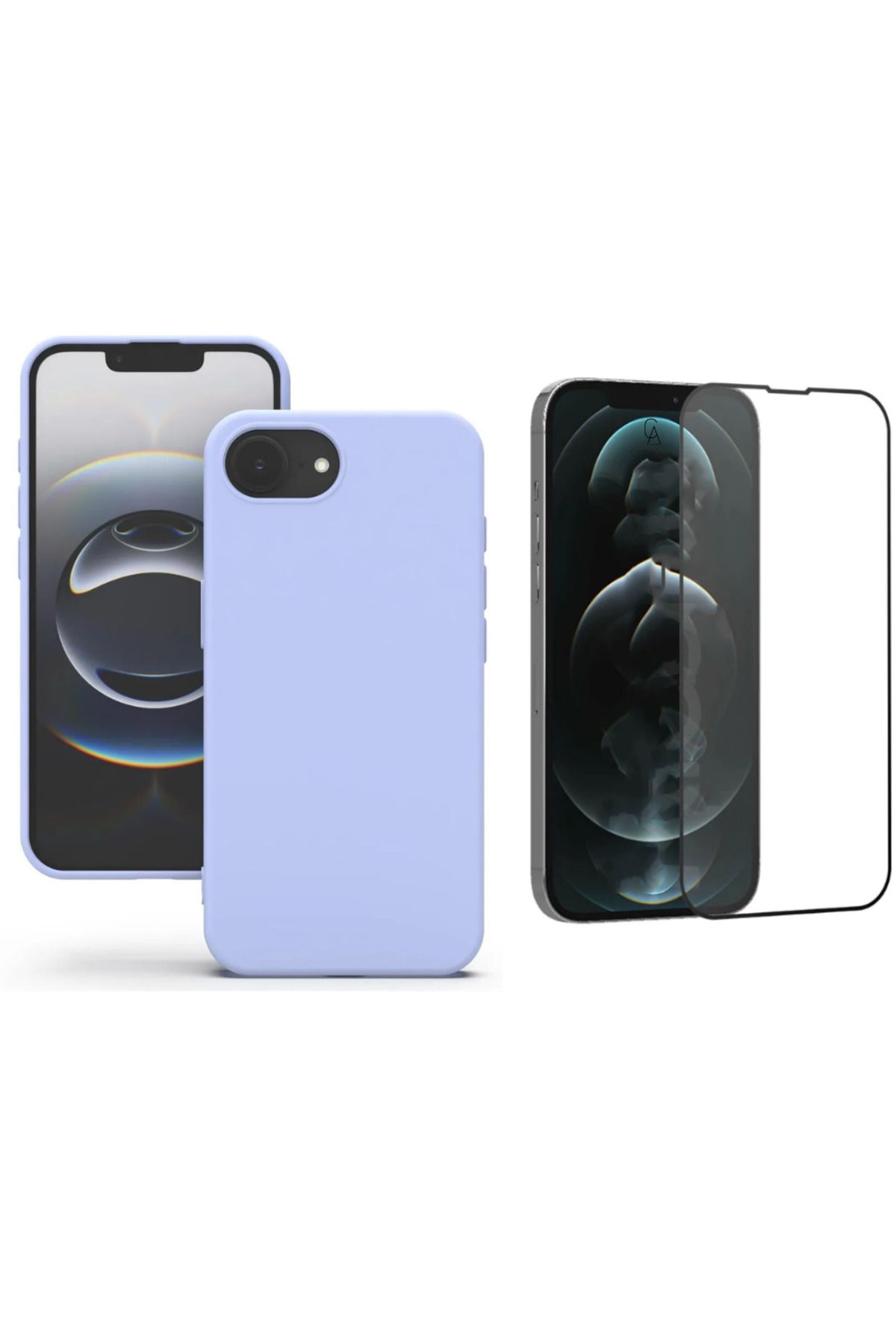 Coolacs Apple iPhone 16E Uyumlu İçi Kadife Lansman Kılıf ve Seramik Tam Kaplayan Cam Ekran Koruyucu