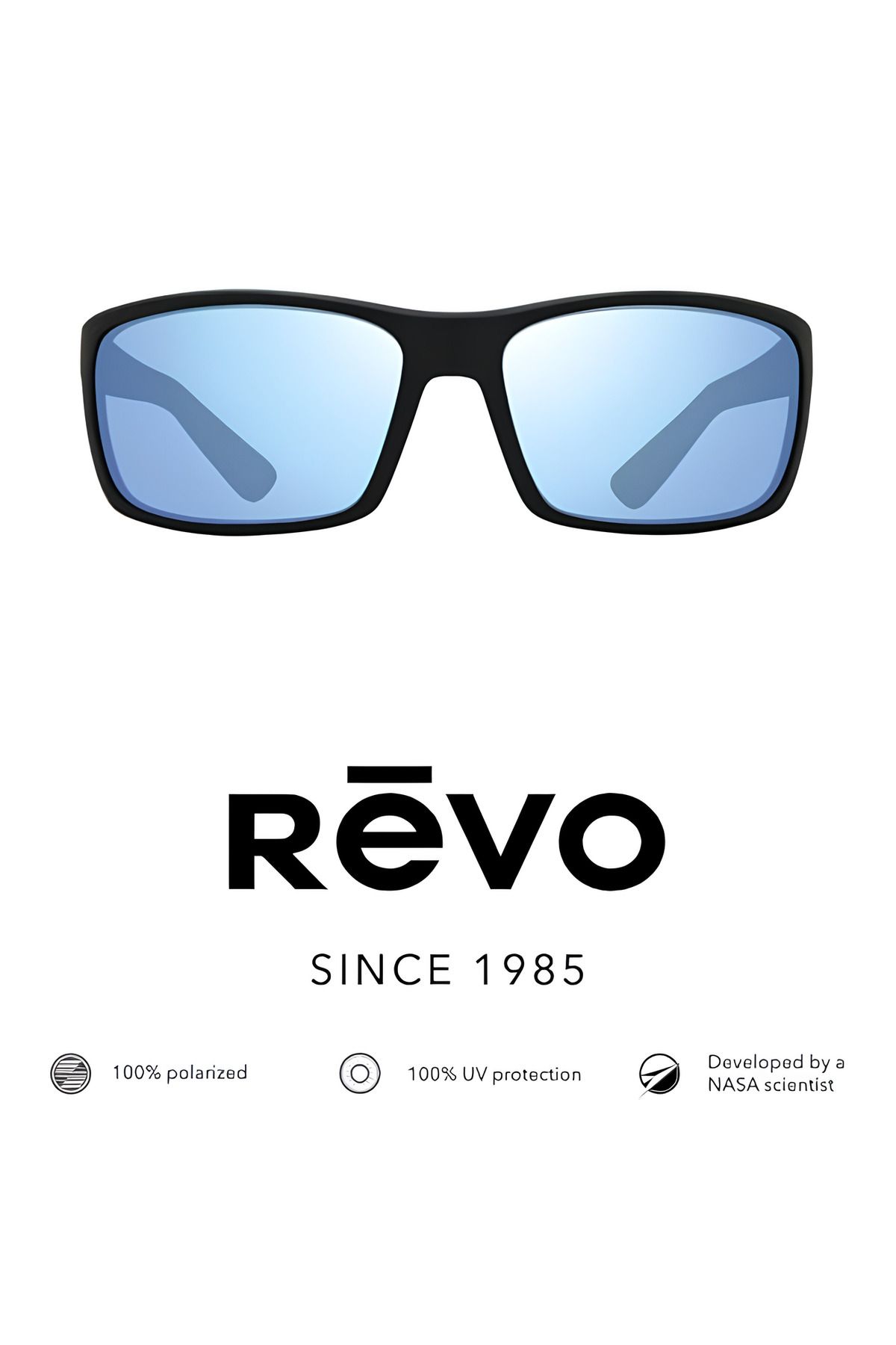 REVO Rebel Siyah Çerçeve Mavi Lens UV Güneş Gözlüğü