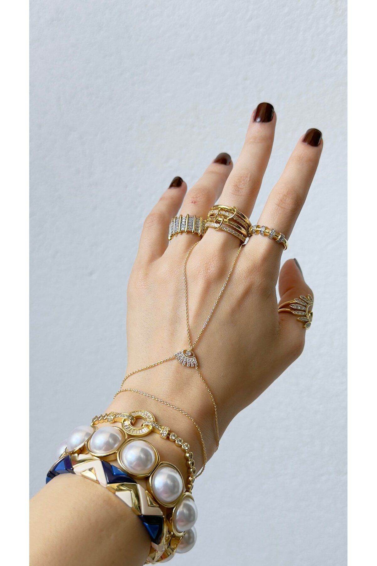 mercanjewelry VİP Marka Model Göz Detay Gold Şahmeran