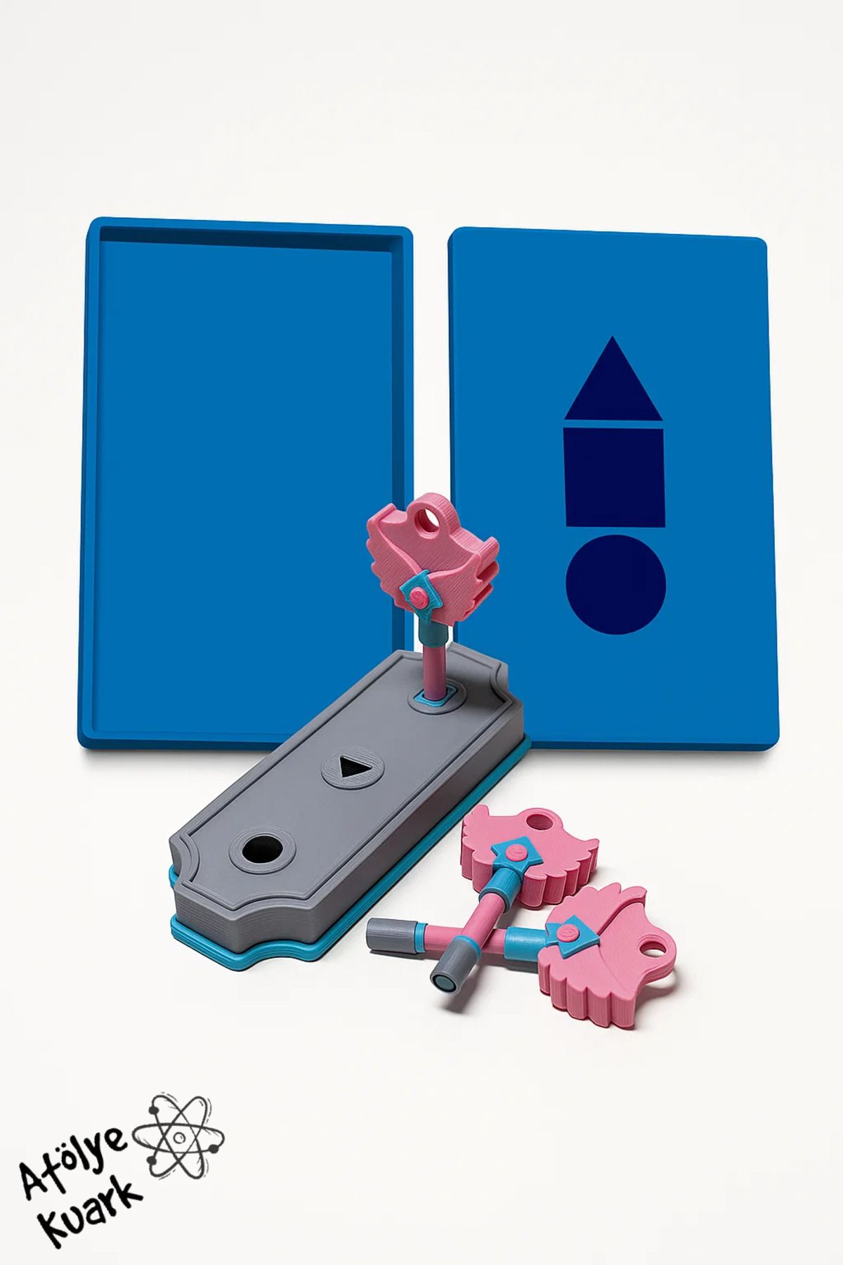 3D Stuff Squid Game 3 - 3 Adet Anahtar + Kilit + Kutu - Plastik
