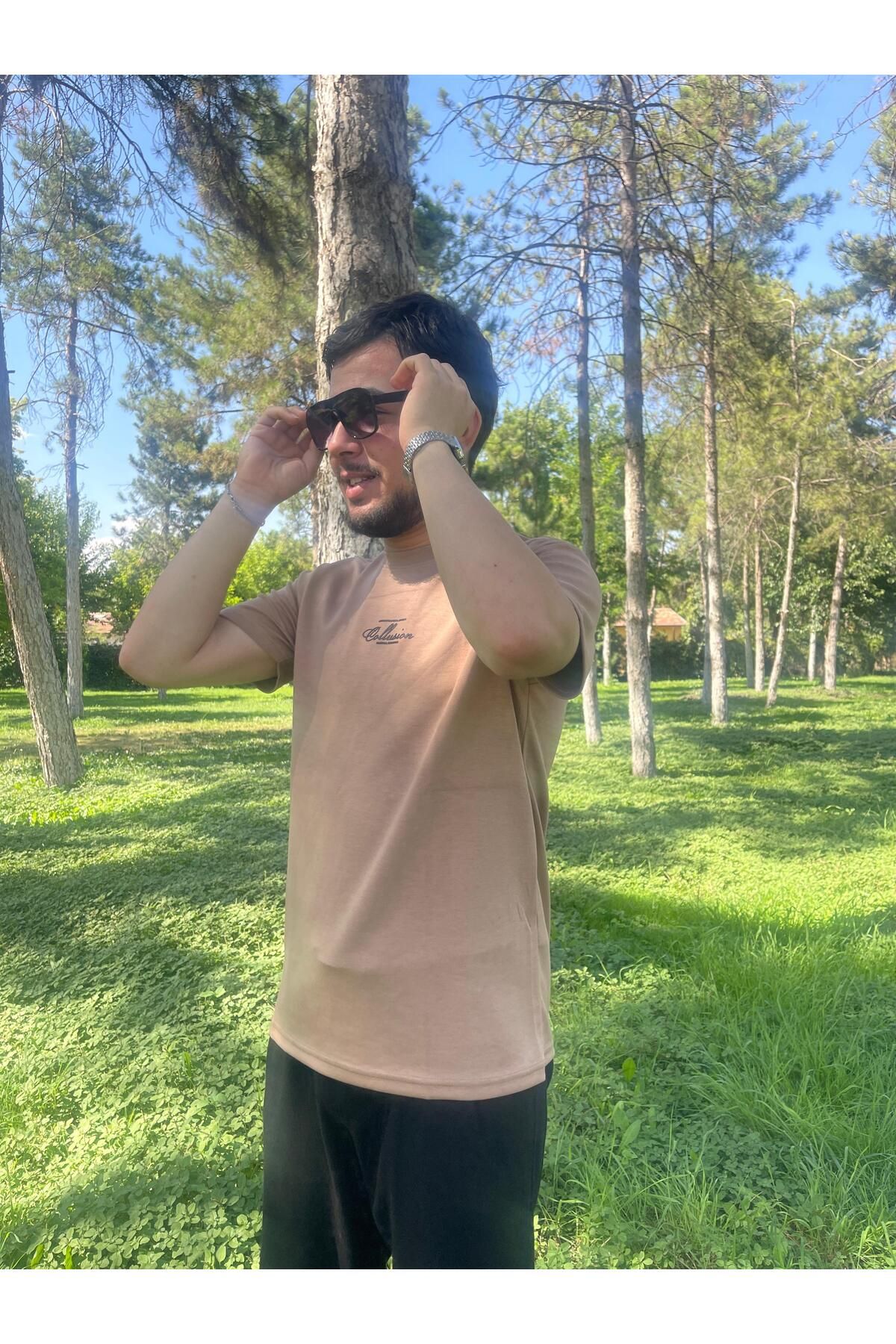 VANESSADESİGNTR Unisex Regular Fit Yazı Detaylı Basic Tişört