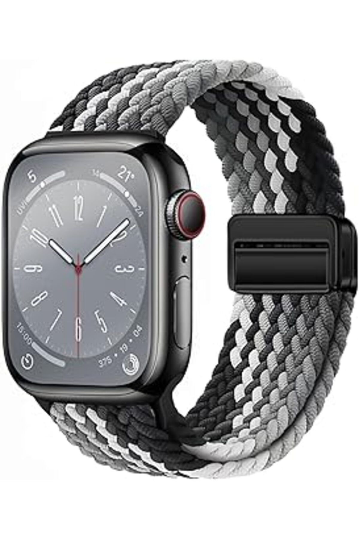 Qedii Minesk Apple Watch Ile Uyumlu Metal Manyetik Tokalı Esnek Ve Konforlu Örgü Kordon Kullanımı Kolay K