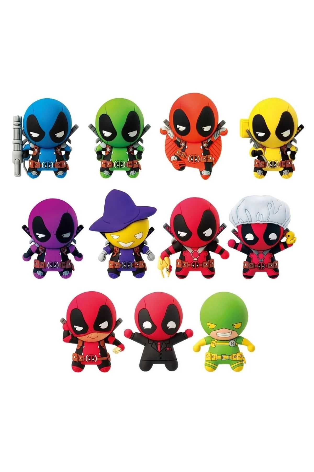 Vinius Çantana veya Kalemliğine Anahtarlığına Takılabilir Deadpool Klipsli Figür Oyuncak