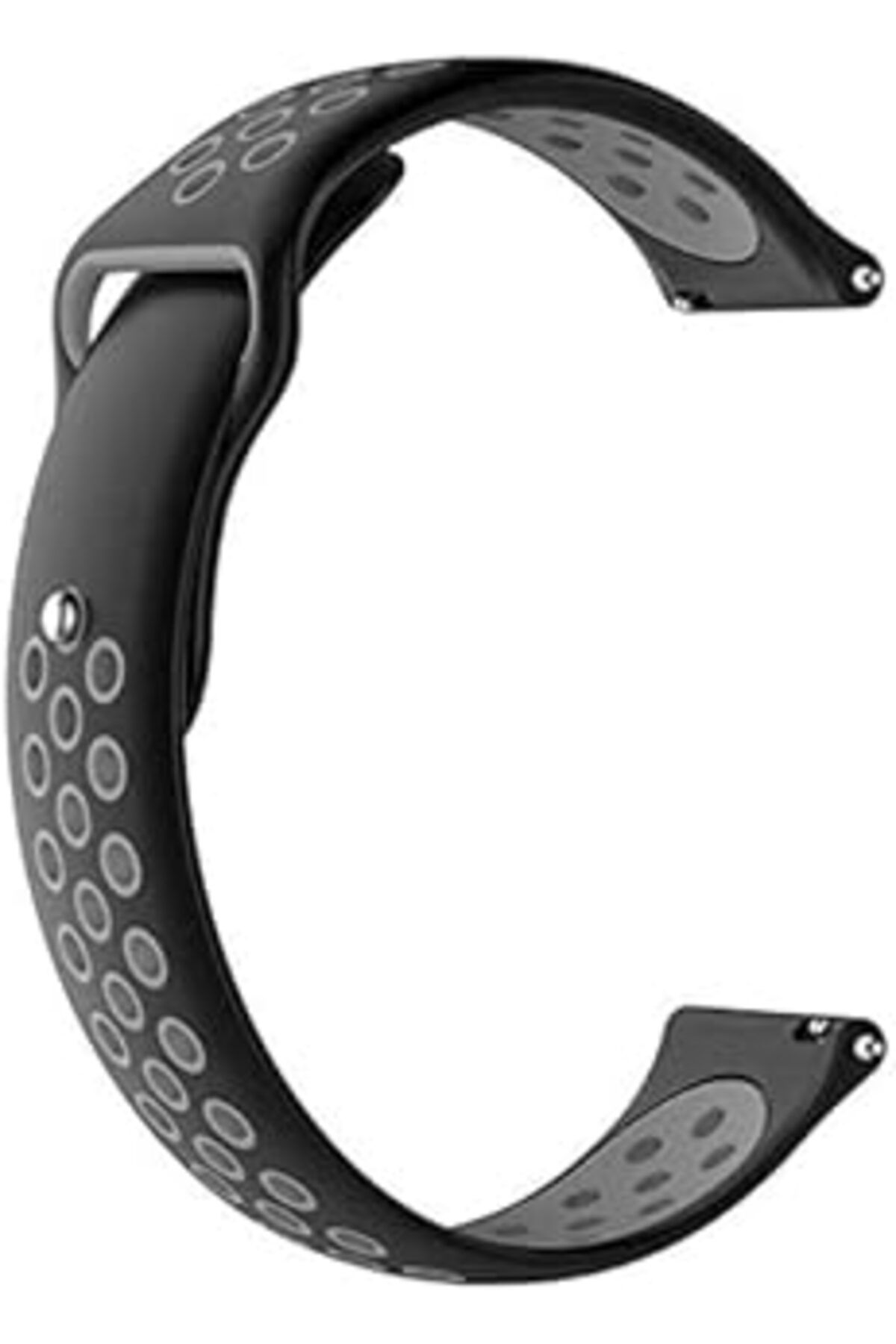 Pazarcan Markacase Garmin Approach S40 Delikli Spor Silikon Kordon Siyah Gri
