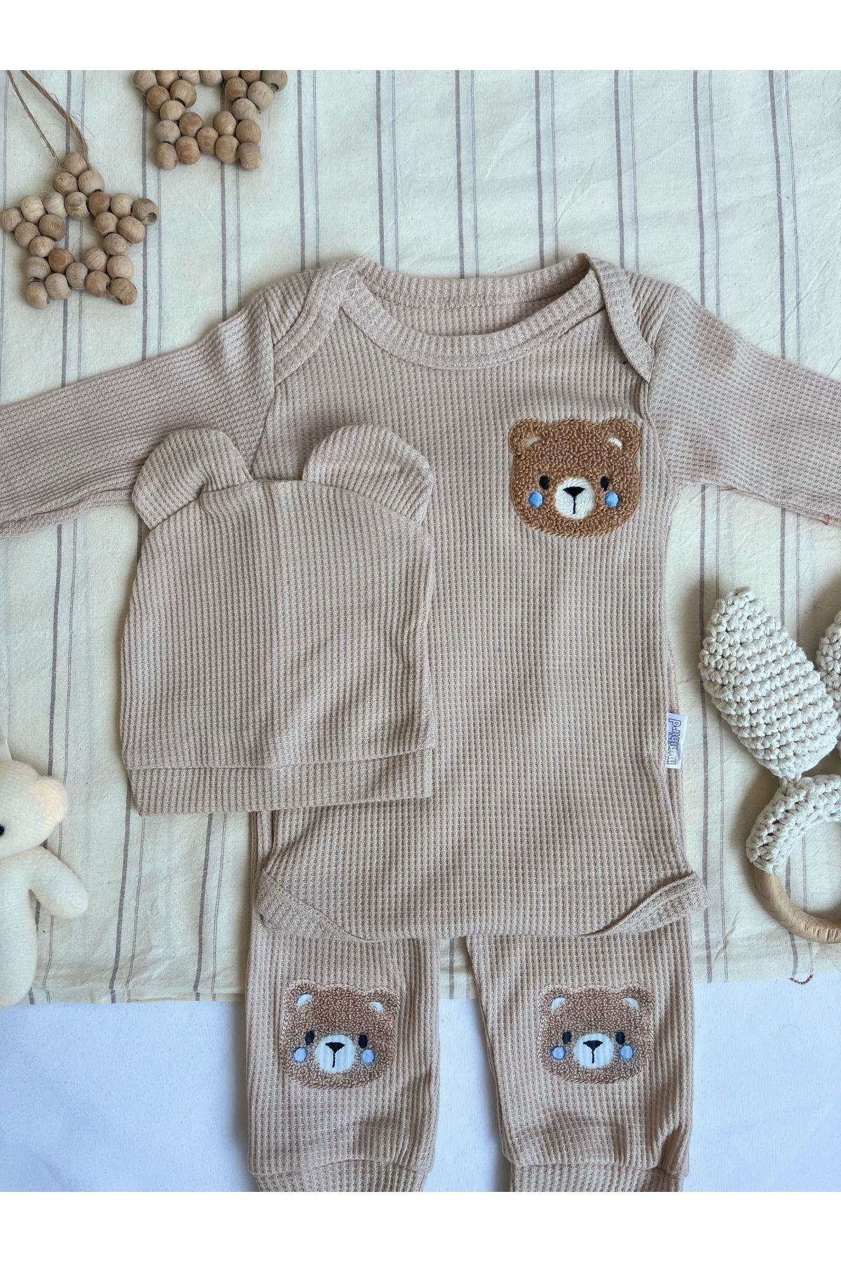 Ozer Baby Store Ayı Nakışlı Badi
