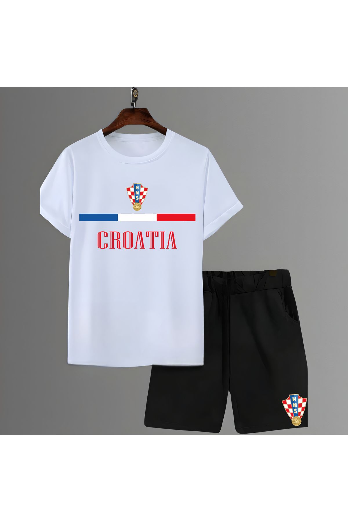 Biy Store Hırvatistan milli takım forma unisex tişört kısa kollu t-shirt şort takımı
