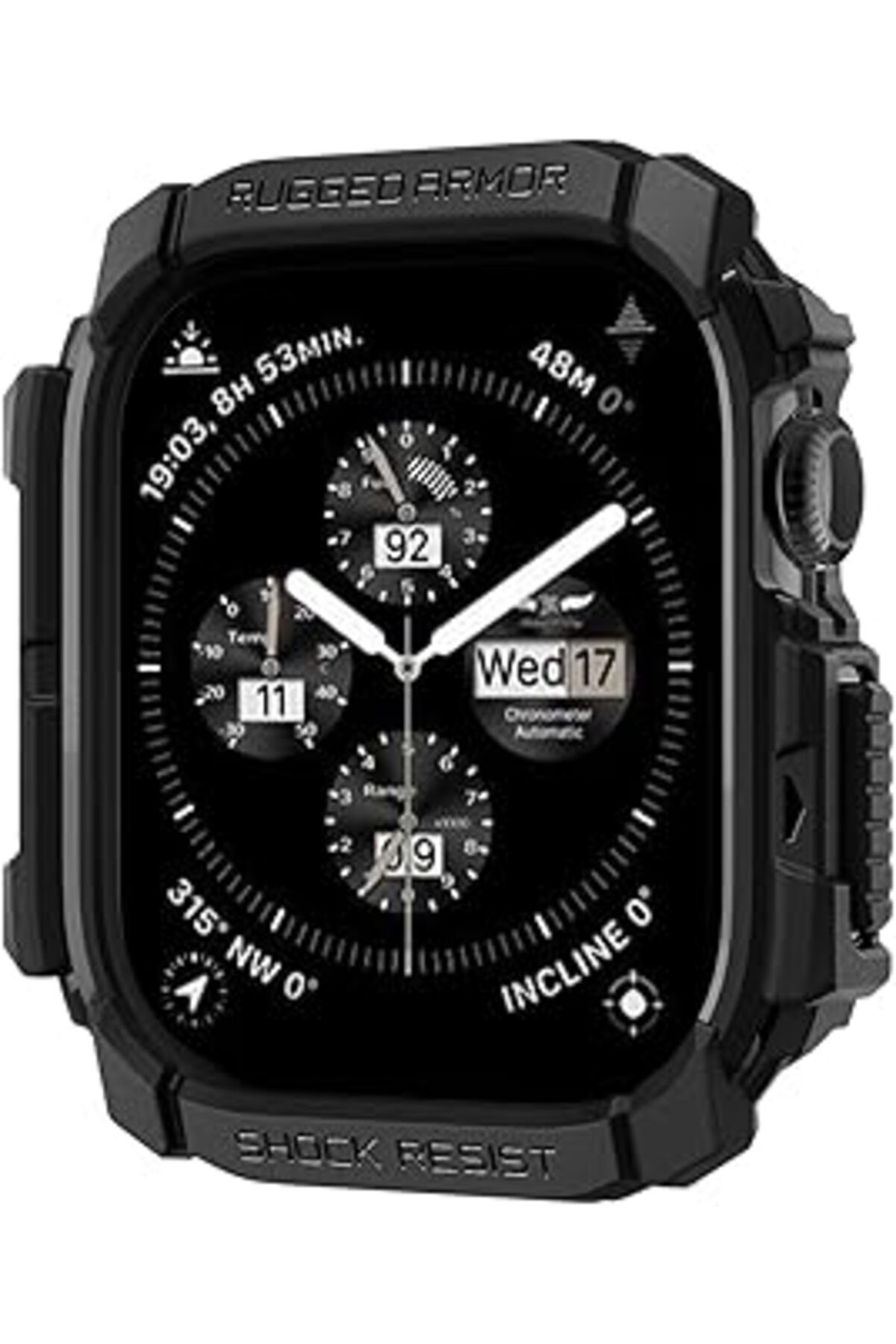 Pazarcan Watch 42Mm Seri 10 Kılıf Rugged Armor Matte Black - Acs08585