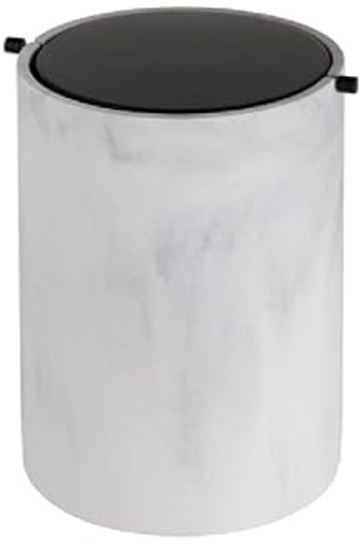 Pazarcan System Banyo Çöp Kovasi 4 L - Mermer Deseneli/Siyah Renk