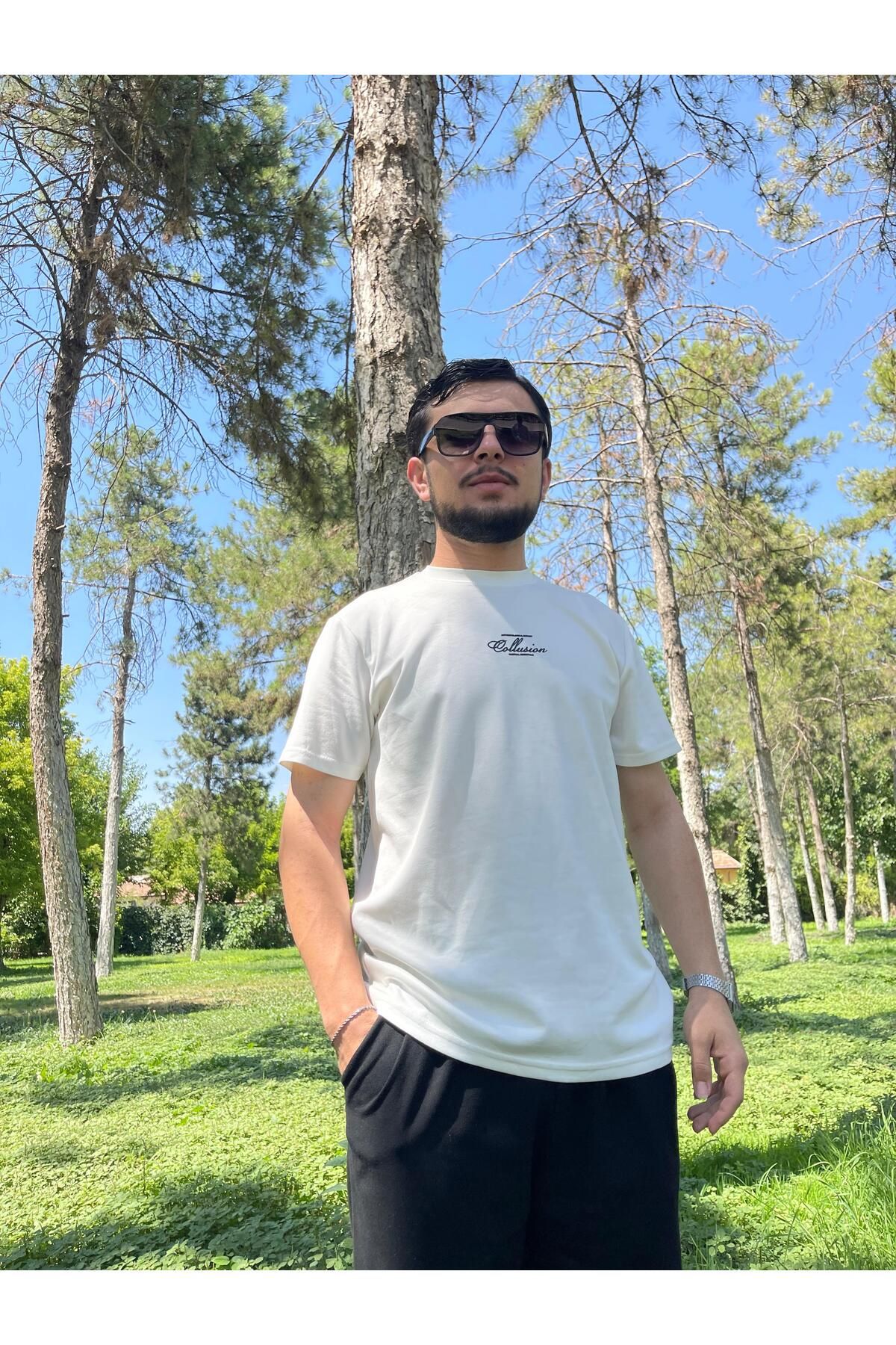 VANESSADESİGNTR Unisex Regular Fit Yazı Detaylı Basic Tişört