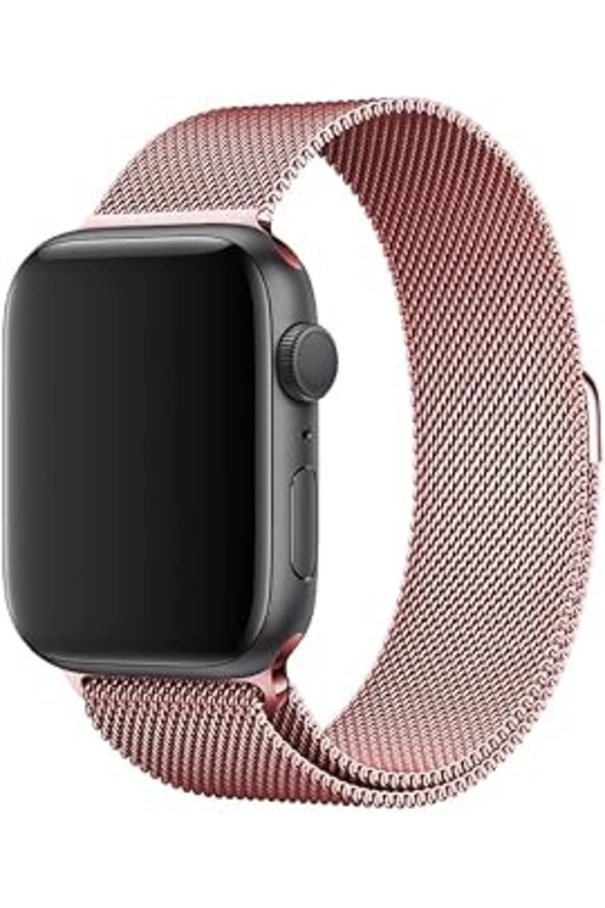 Pazarcan Babilden Apple Watch Ile Uyumlu Hasır Metal Kordon Bileği Rahatsız Etmeyen Ayarlanabilen