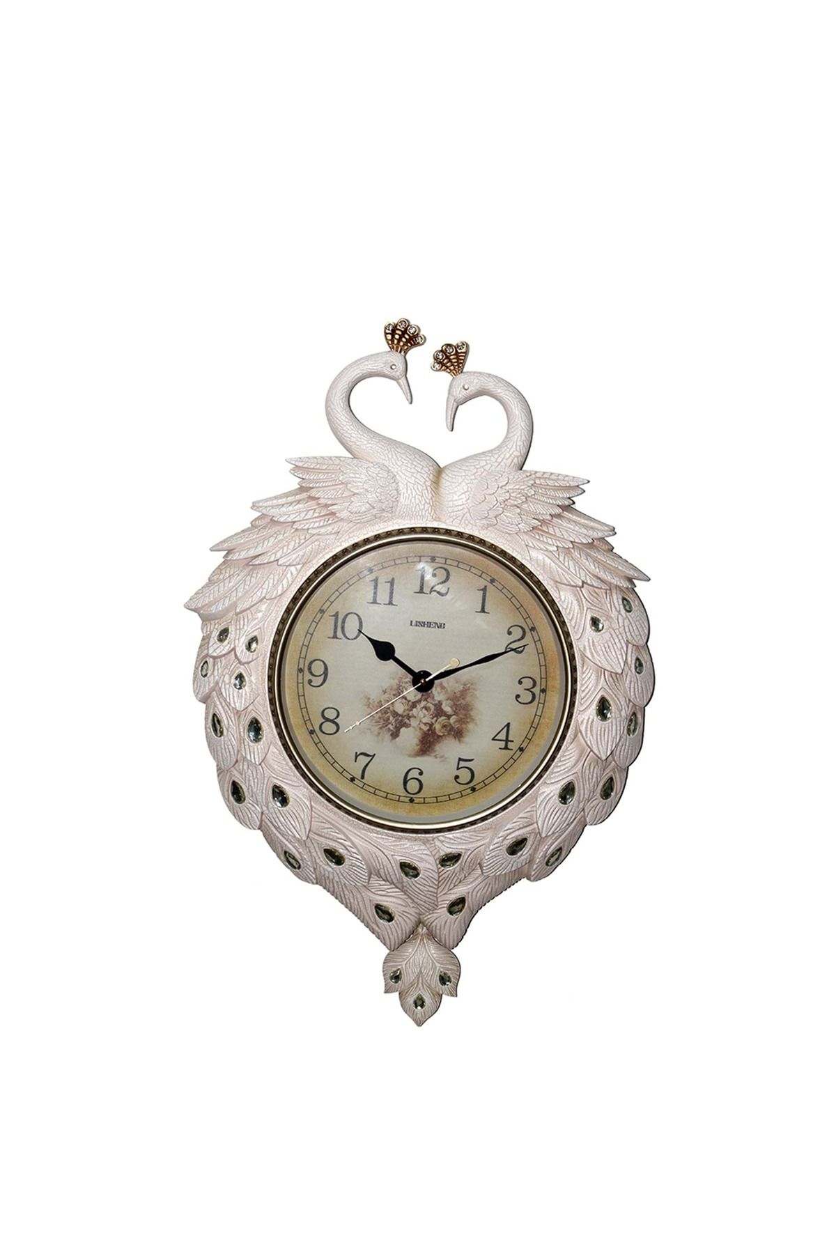 Store Duvara Asmalı Tavuskuşu Saat 70*50 Cm