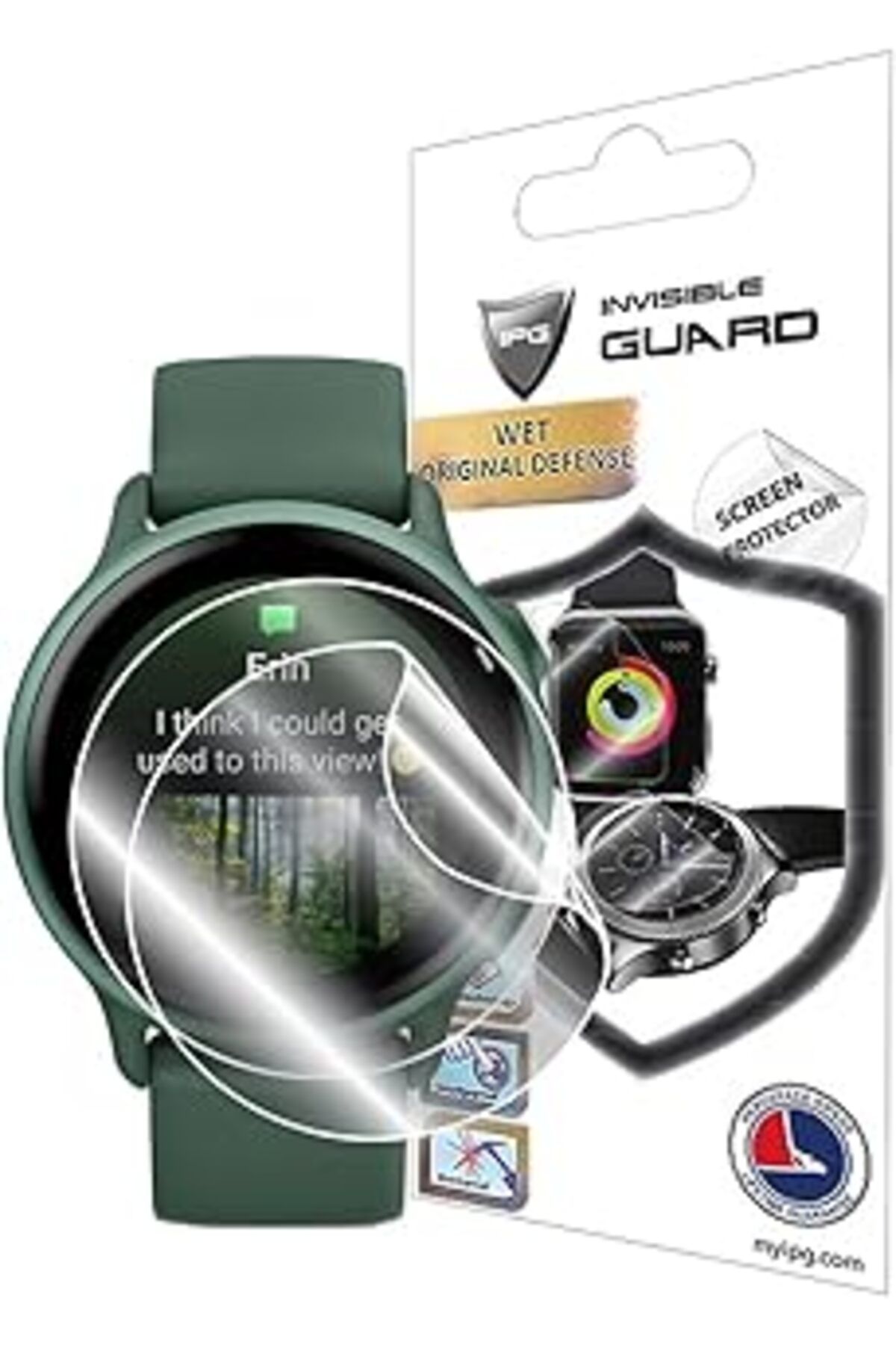 Pazarcan Ipg Garmin Vivoactive 6 - Vivoactive 5 Gps Smartwatch Hidrojel Ekran Koruyucu (2 ADET) Görünmez Hd