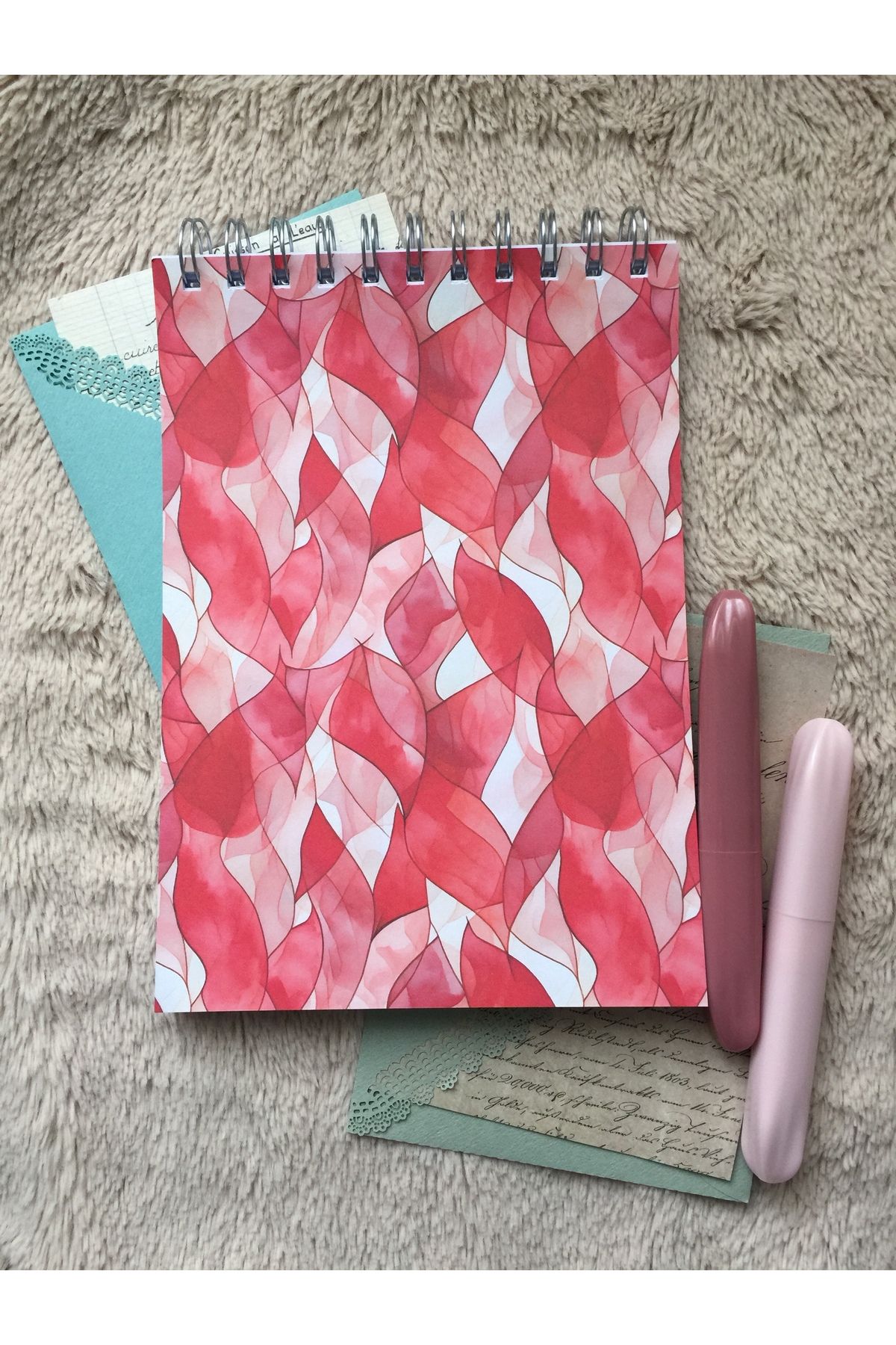 LaCerdaDesign A5 Spiralli Defter, Notepad, Memopad, Not Defteri