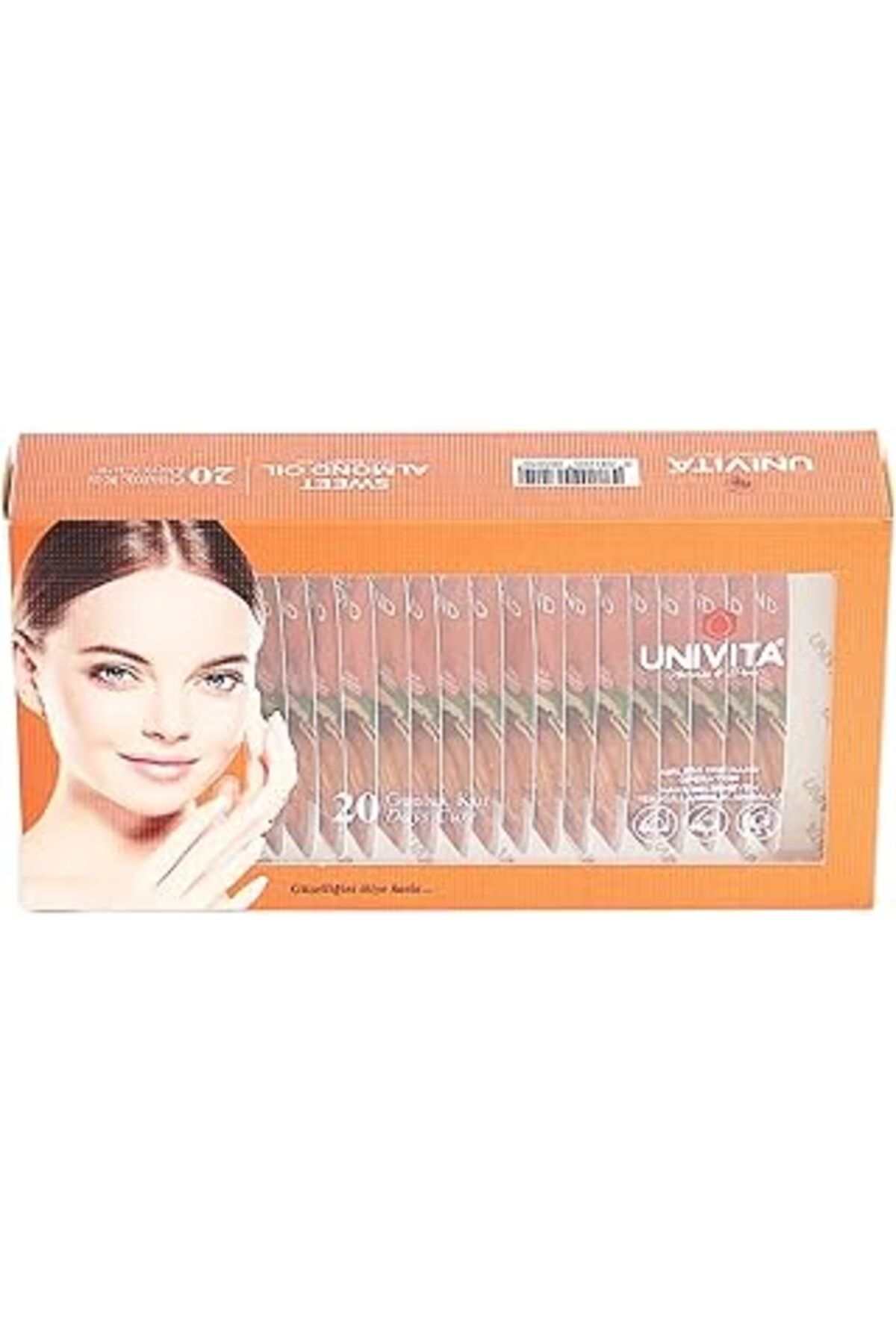 NETWORK ART Univita %100 Doğal Katkısız Tatlı Badem Yağı - 20 Günlük Bakım Kürü - 80 Ml (4Ml X 20)