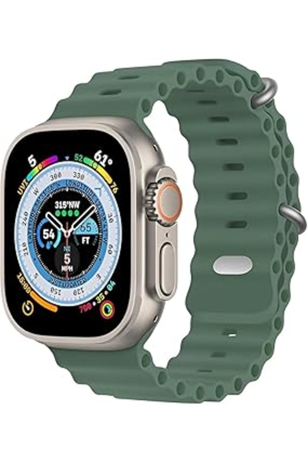 Pazarcan Minesk Apple Watch Için Tüm Serileri Ile Uyumlu Yumuşak Silikon Spor Kordon Boyu Ayarlanabilir Kayı