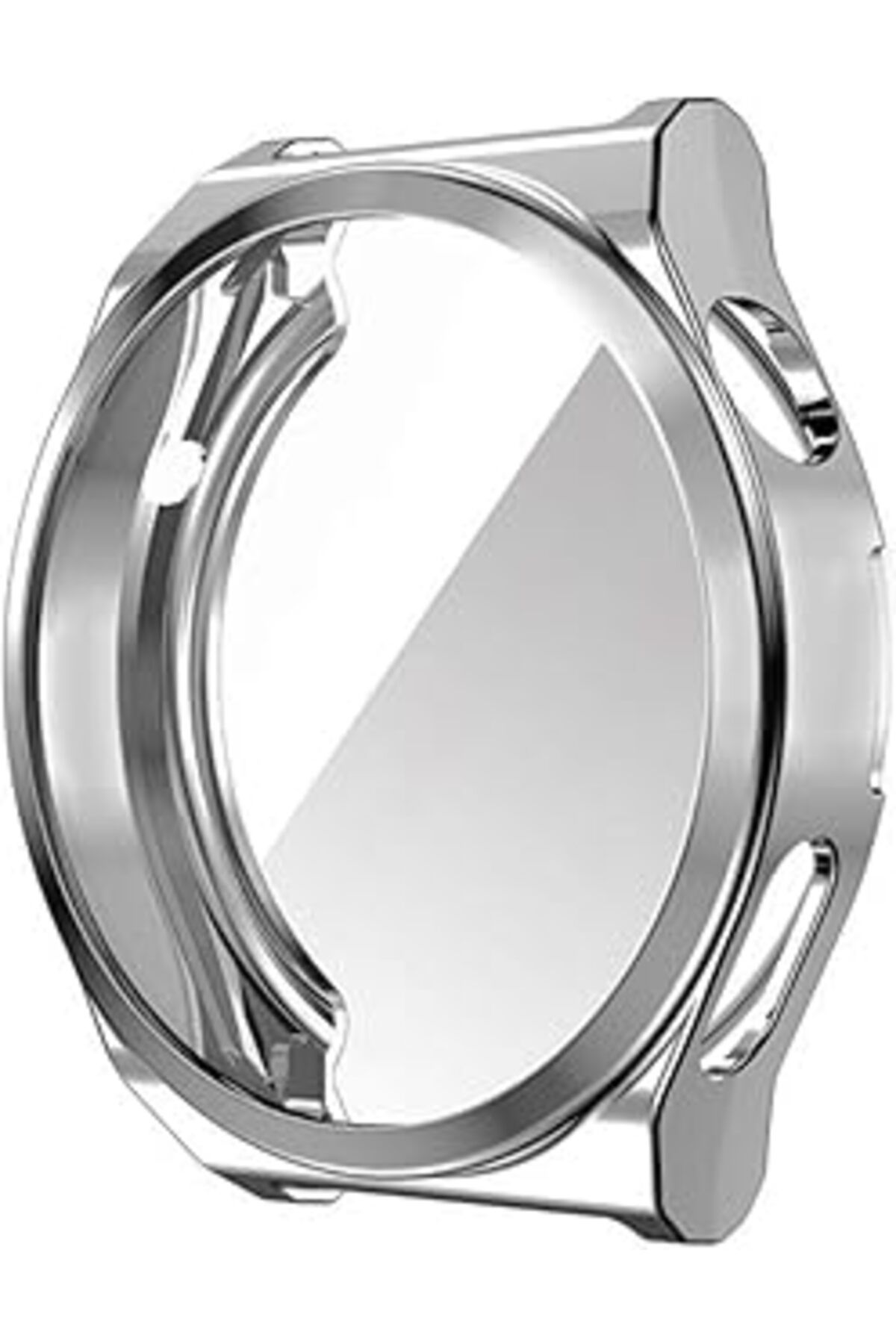 Pazarcan Microsonic Huawei Watch 4 Pro Kılıf 360 Full Round Soft Silicone Gümüş [watch 4 Pro Ile Uyumlu Kılı