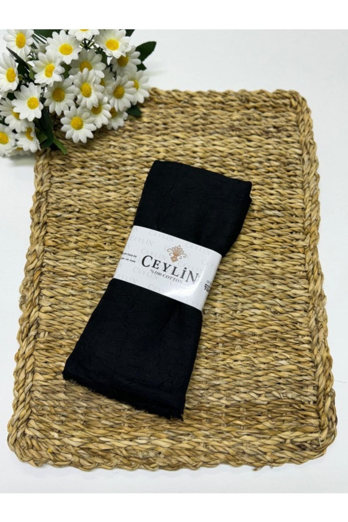 K&K SCARFS SİYAH BAMBU KRAŞ ŞAL